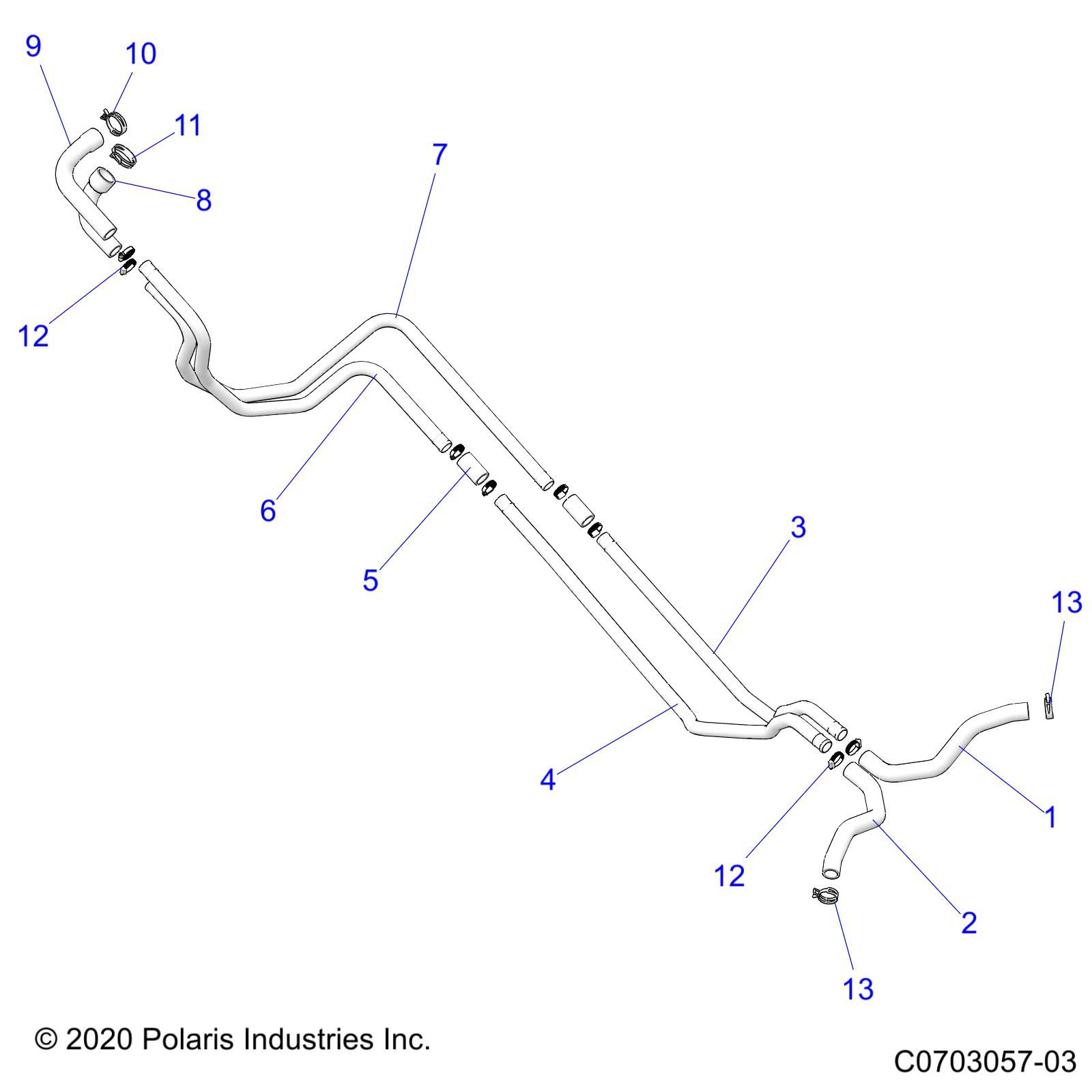 ENGINE COOLING HOSES POUR RZR PRO R 2022