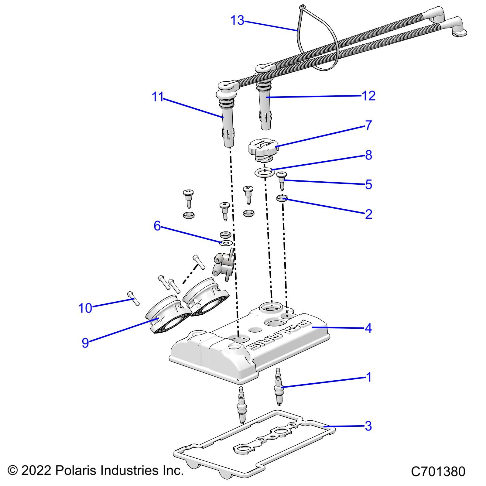 MOTEUR ACCELERATEUR ET COUVERCLE DE SOUPAPES POUR RANGER CREW XP 1000 HIGH LIFTER 2022