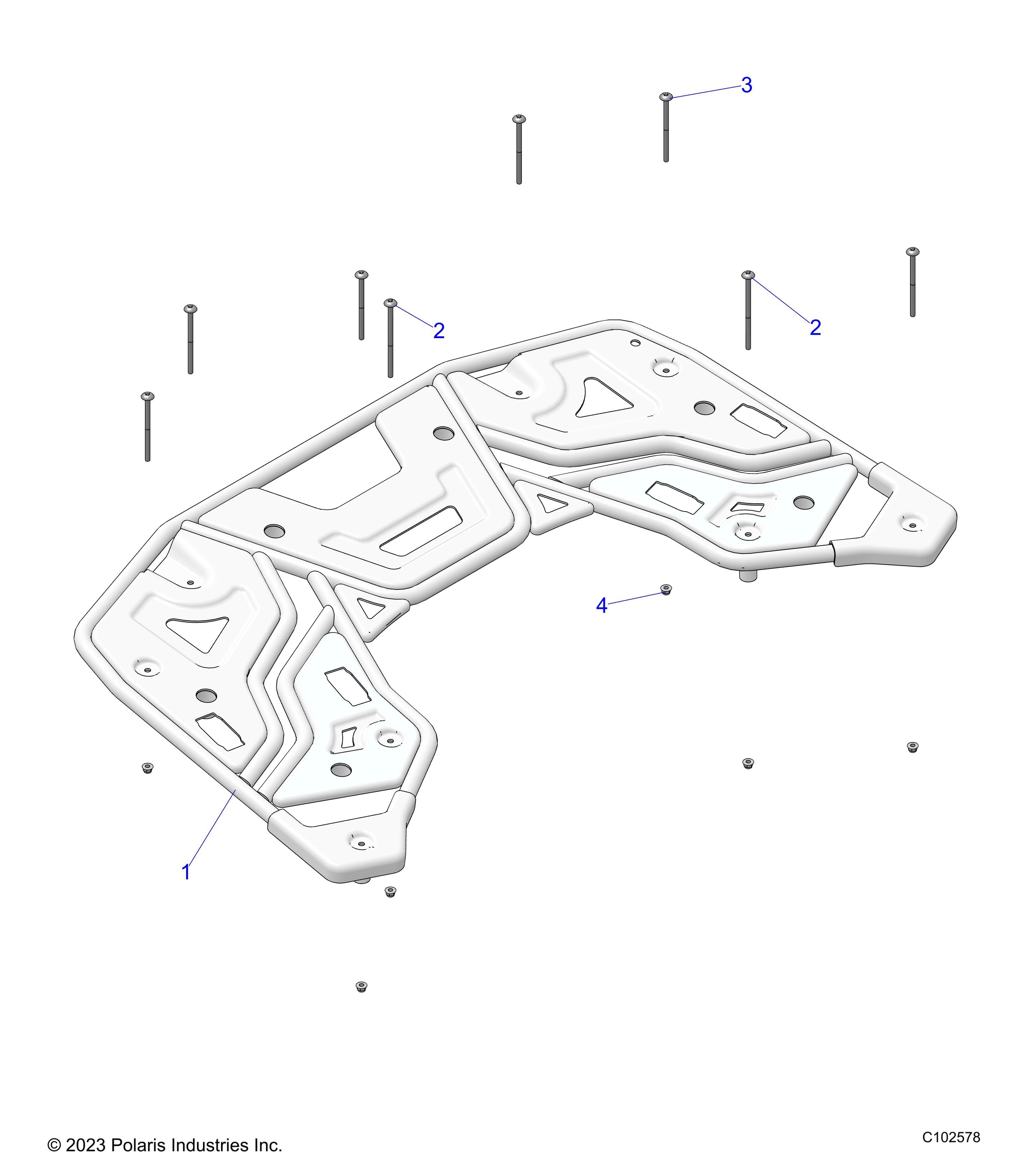 CARROSSERIE RACK ARRIERE POUR SPORTSMAN 450 HO UTILITY 50S 2024