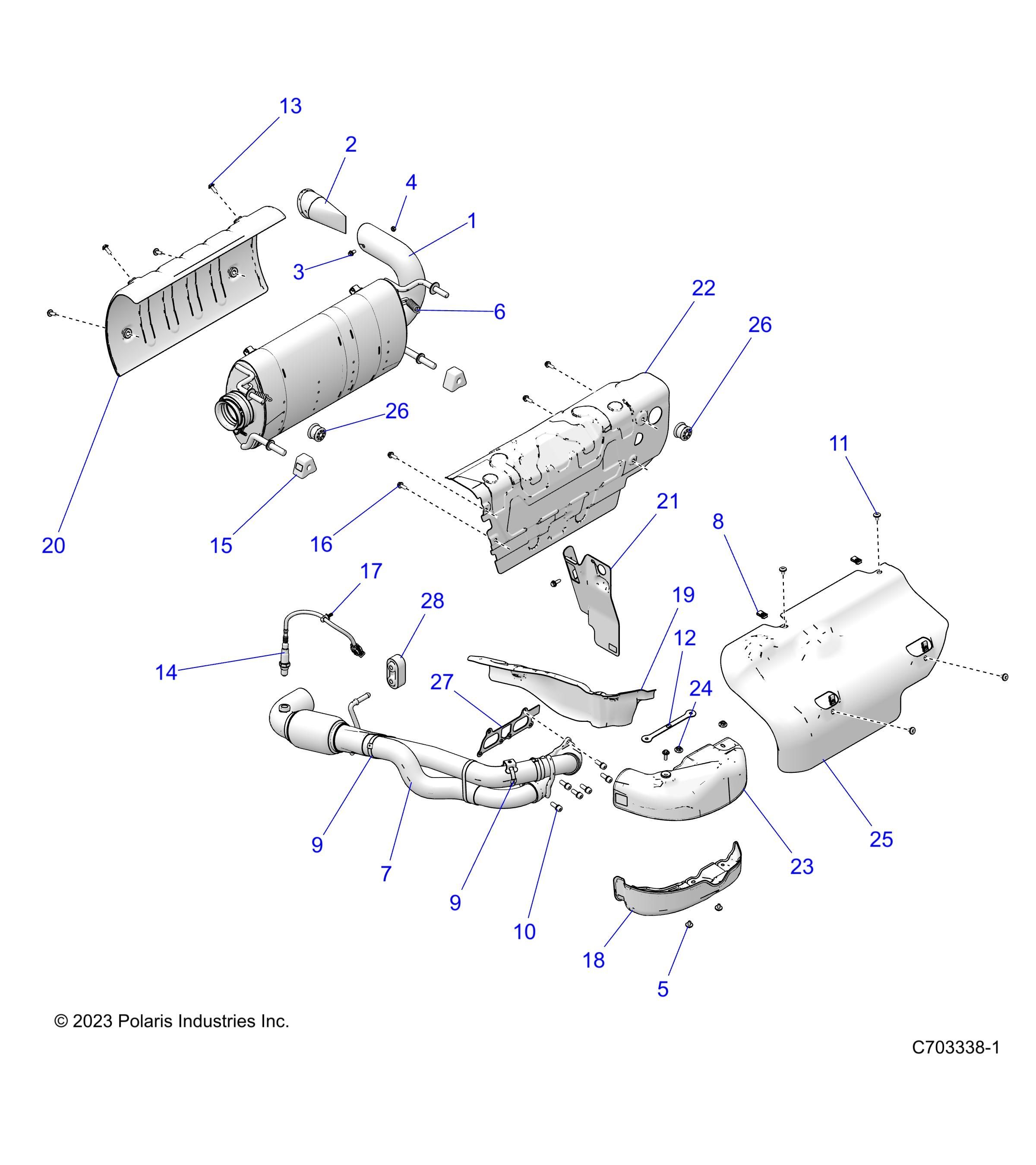 MOTEUR SYSTEME DECHAPPEMENT POUR RZR XP 1000 SPORT EUZUGTRACTOR 2024