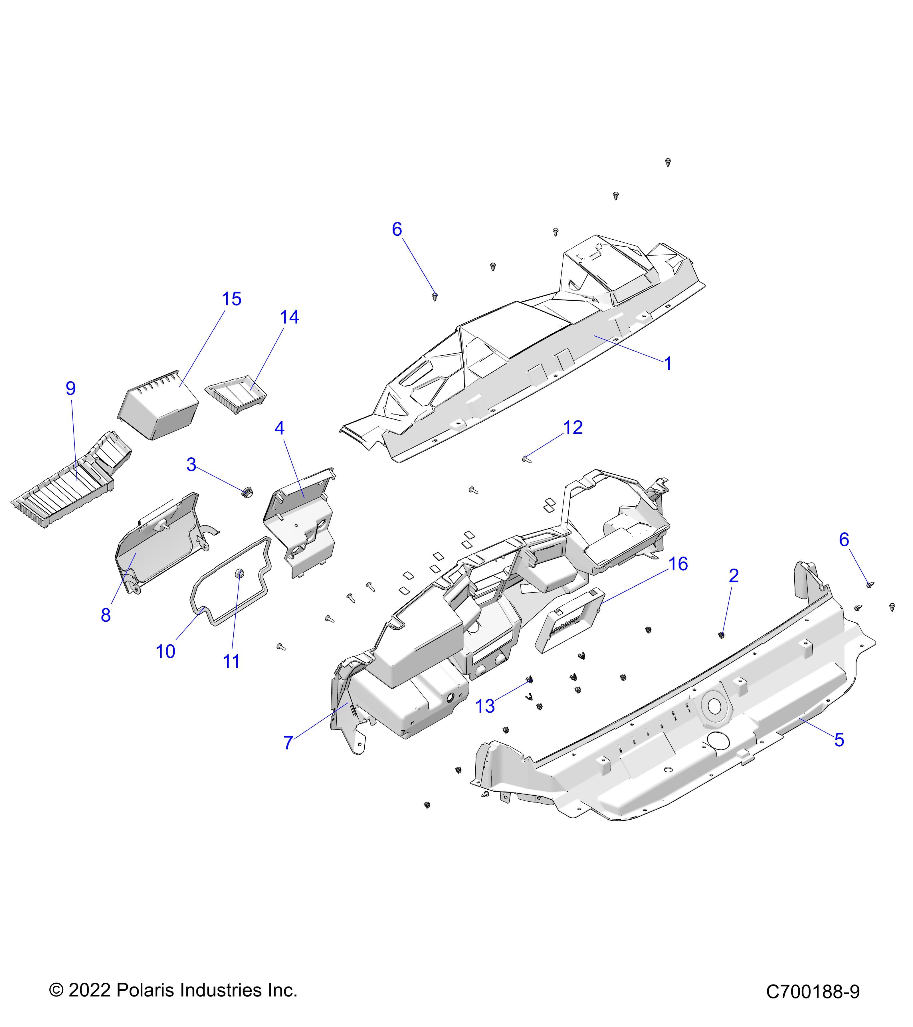 CARROSSERIE TABLEAU DE BORDS POUR GENERAL XP SPORT 1000 HUNTER 2022