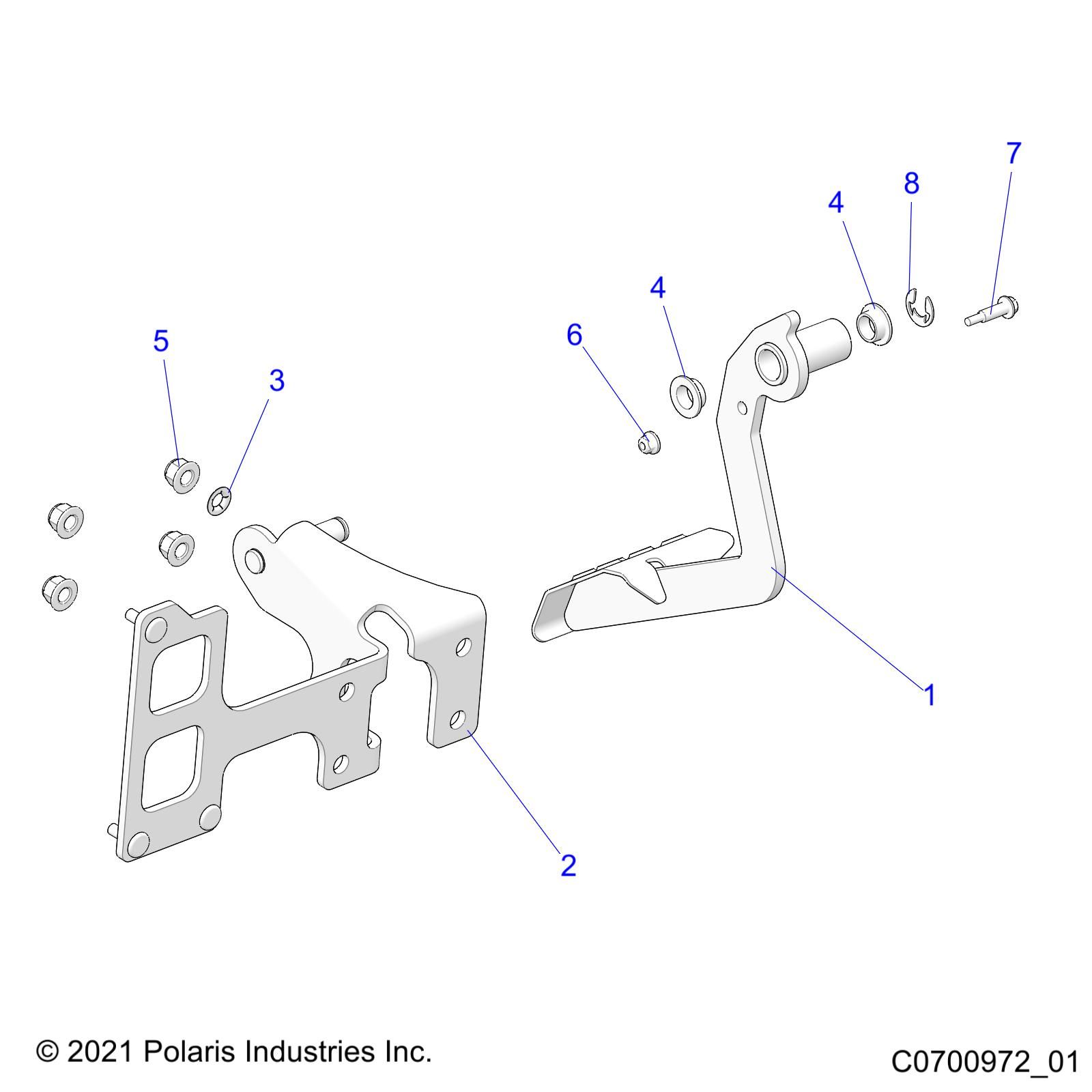 FREINS PEDALE DE FREIN POUR RZR TRAIL S 1000 EPS 3PC INTL R01 2023