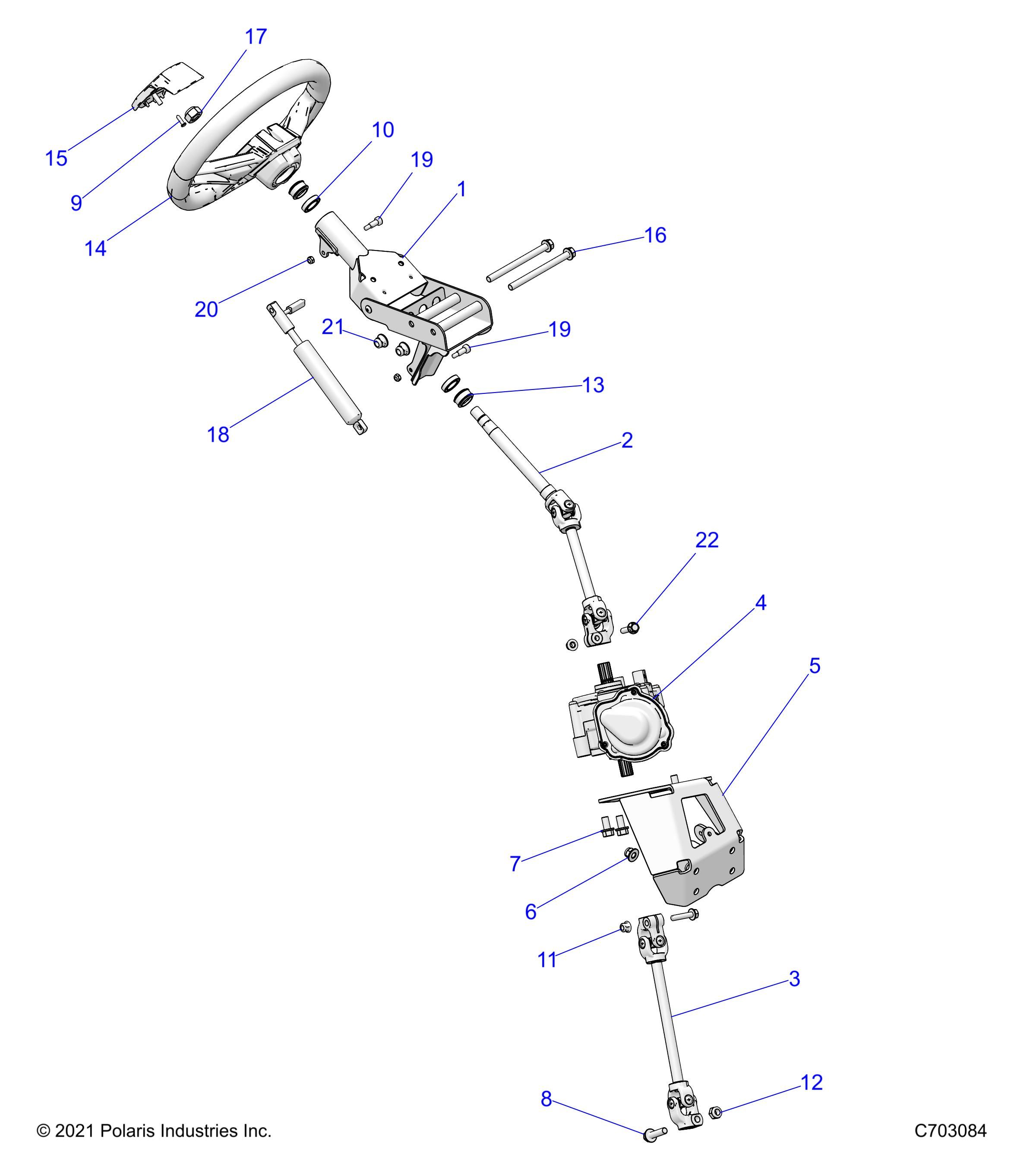 DIRECTION POWER DIRECTION ASM POUR RZR XP 1000 PREMIUM R01 2023