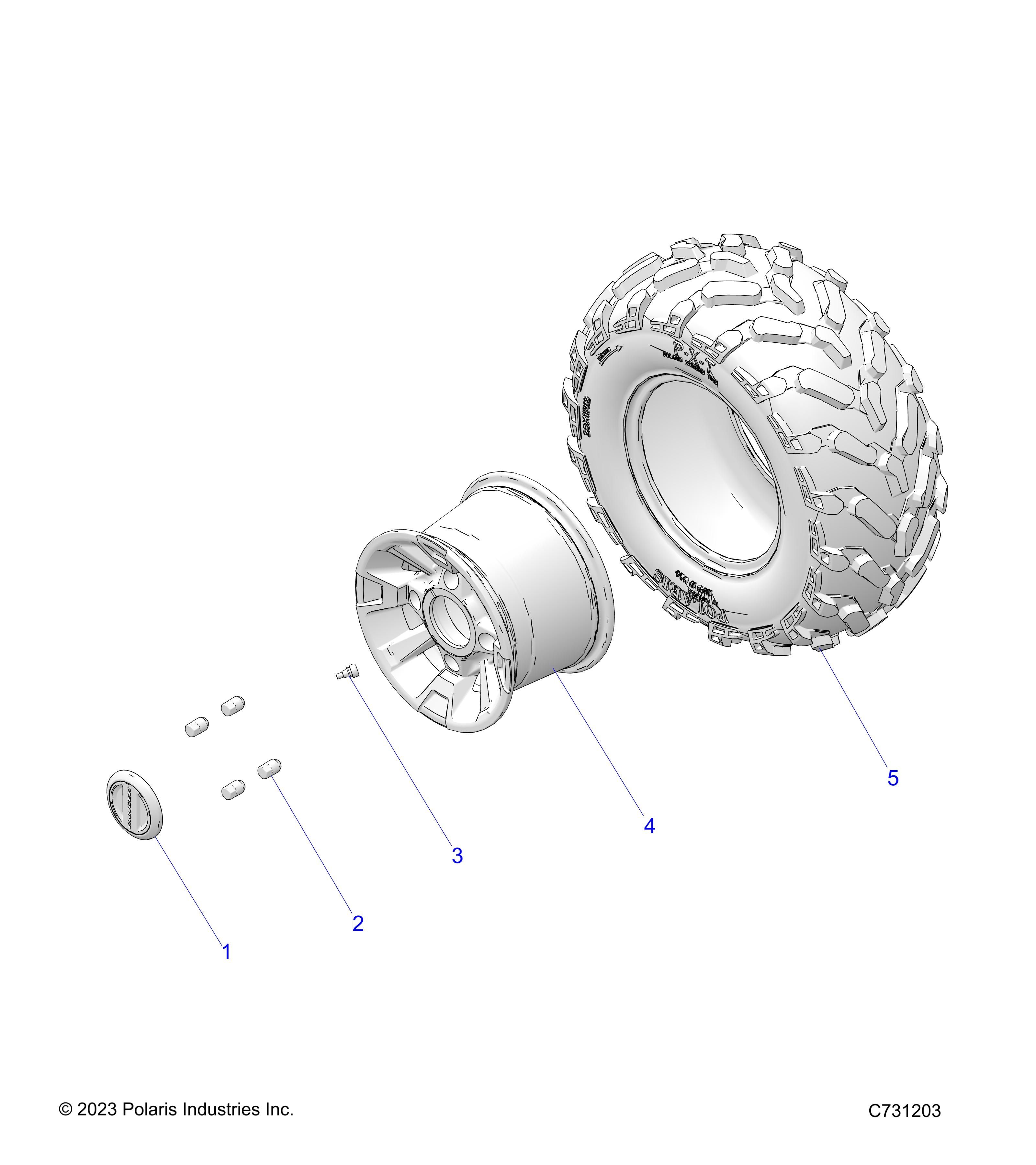 ROUES ROUES ARRIERE POUR RANGER 1000 FULL SIZE EPS EU TRACTOR NORDIC PRO 2024