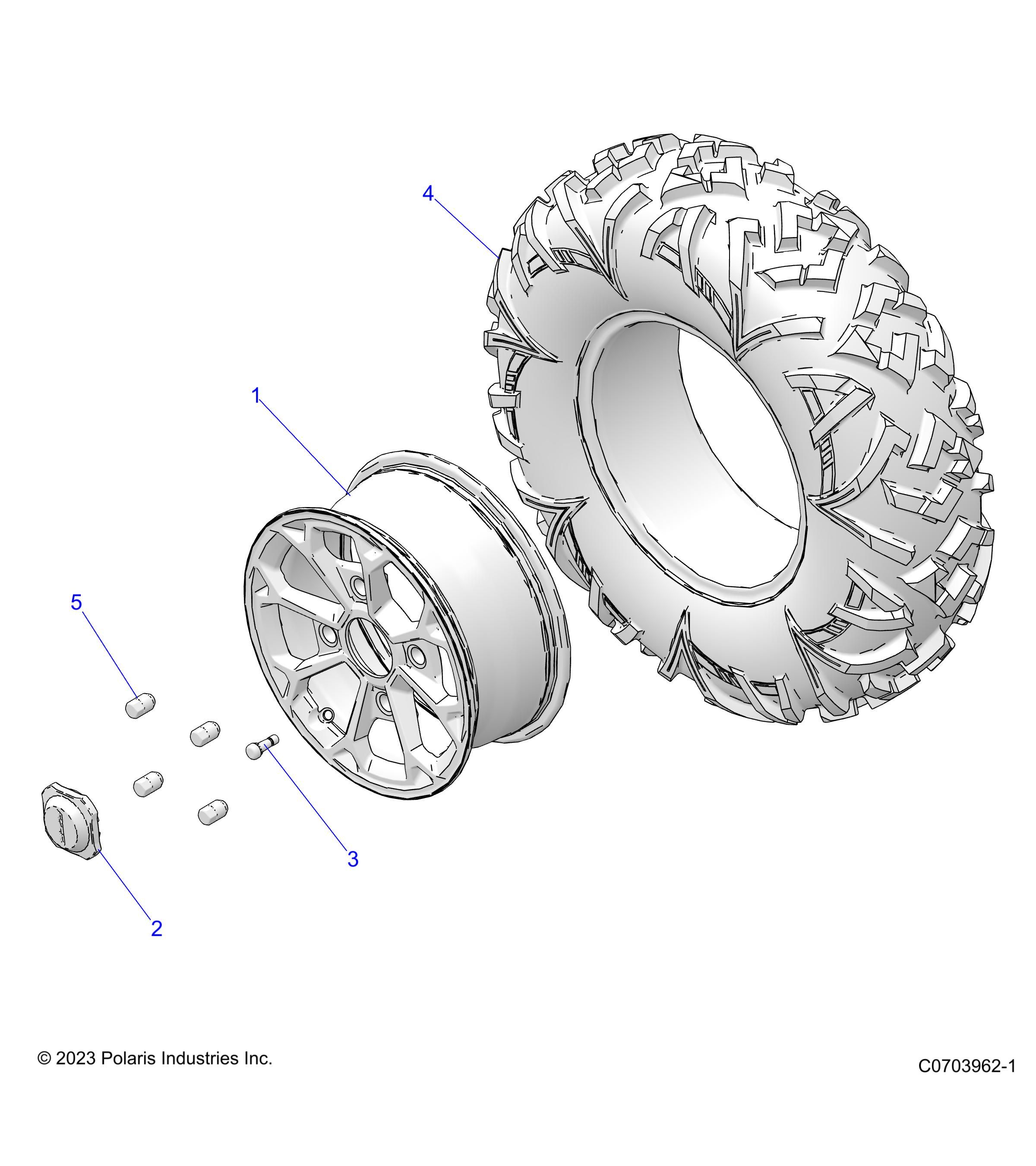 ROUES ROUES AVANT POUR RZR XP 1000 SPORT MIC R02 2024