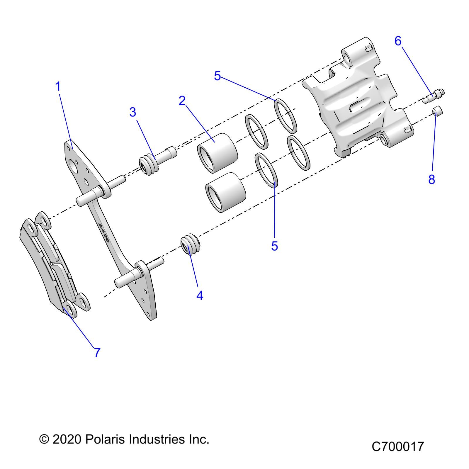 FREINS ETRIER AVANT POUR RZR XP 4 1000 PREMIUM EVAP R01 2024