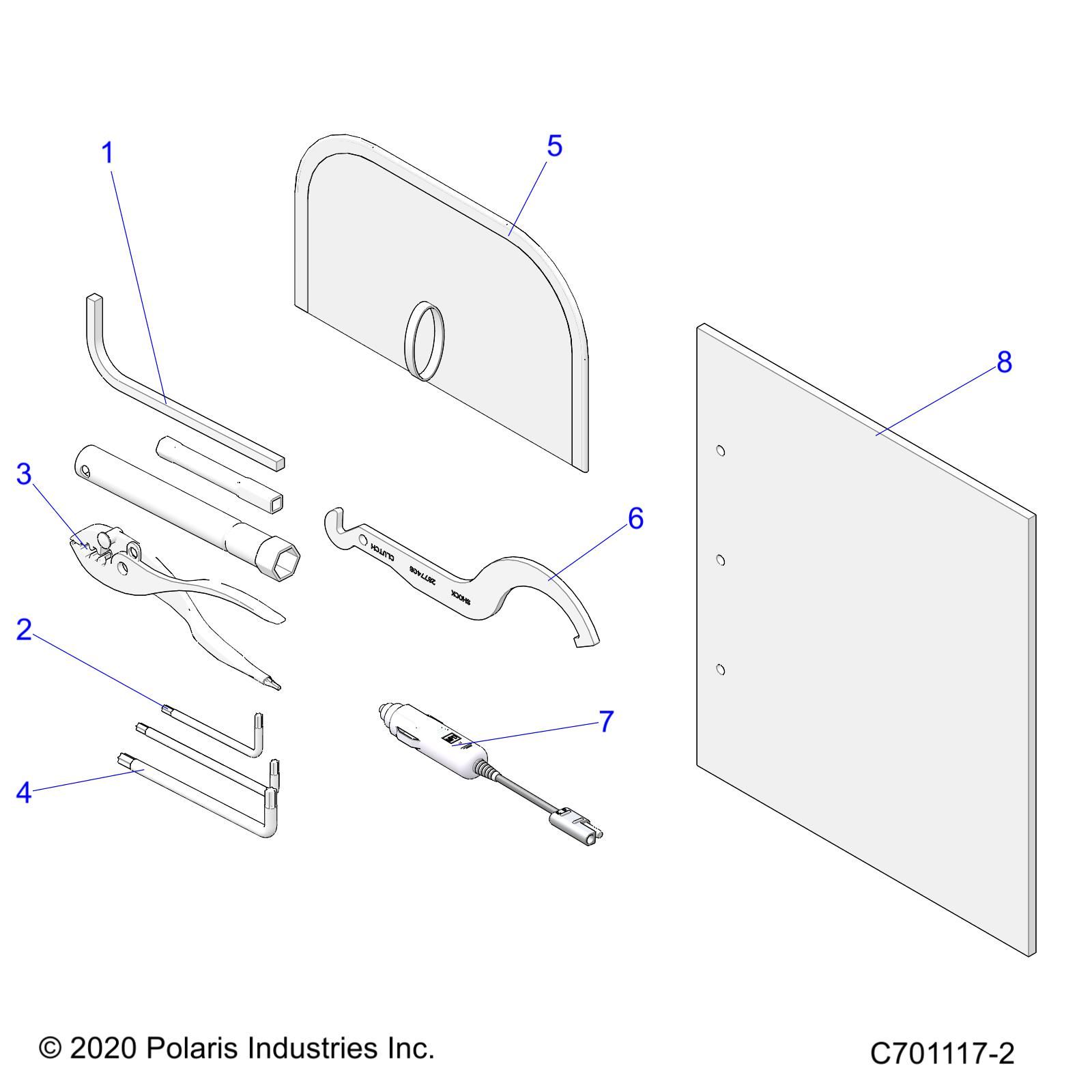 REFERENCES MANUEL DE LUTILISATEUR ET KIT OUTILS POUR RZR TRAIL S 1000 EPS 2022