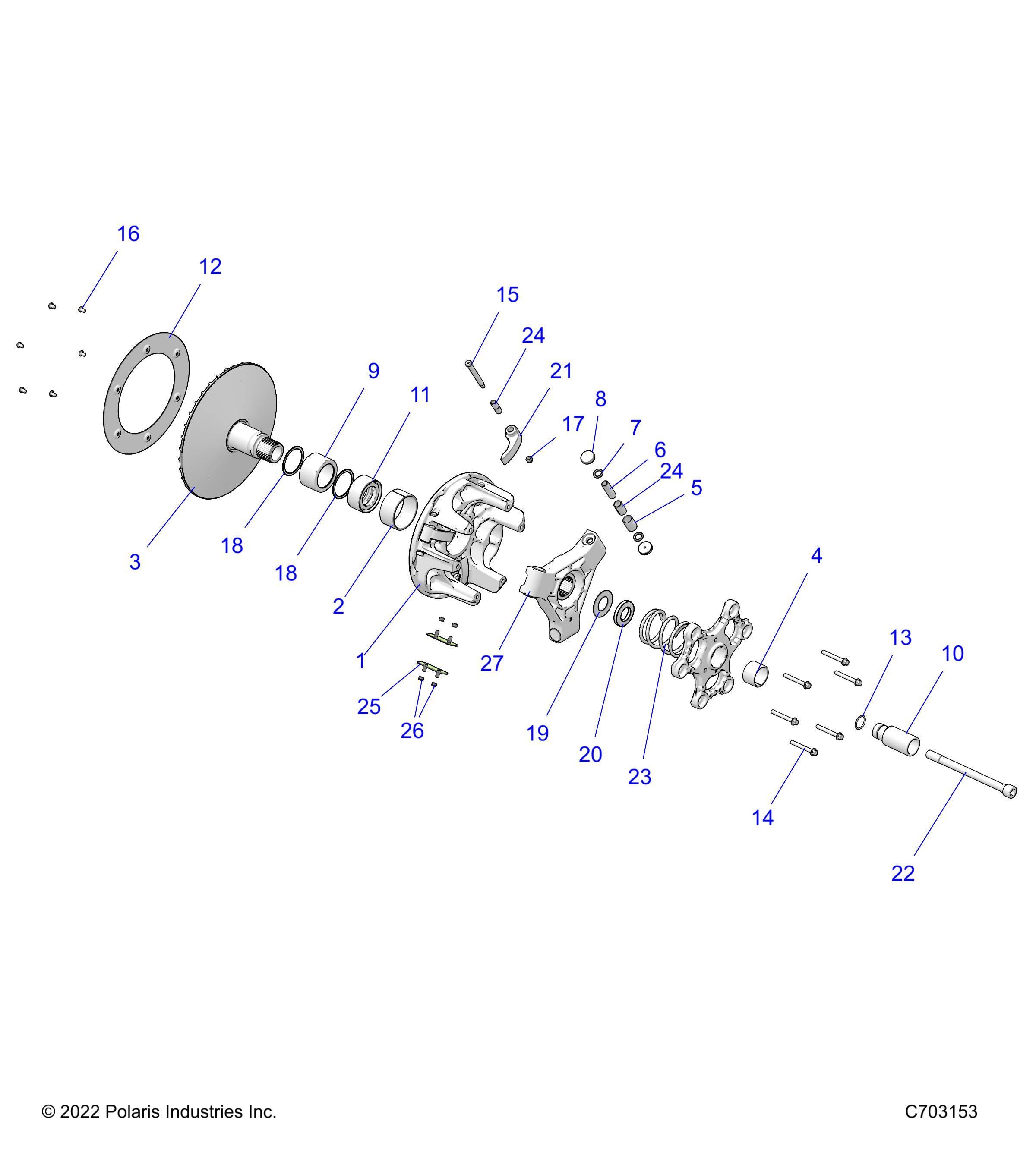 TRANSMISSION EMBRAYAGE PRIMAIRE POUR RZR PRO R 2022