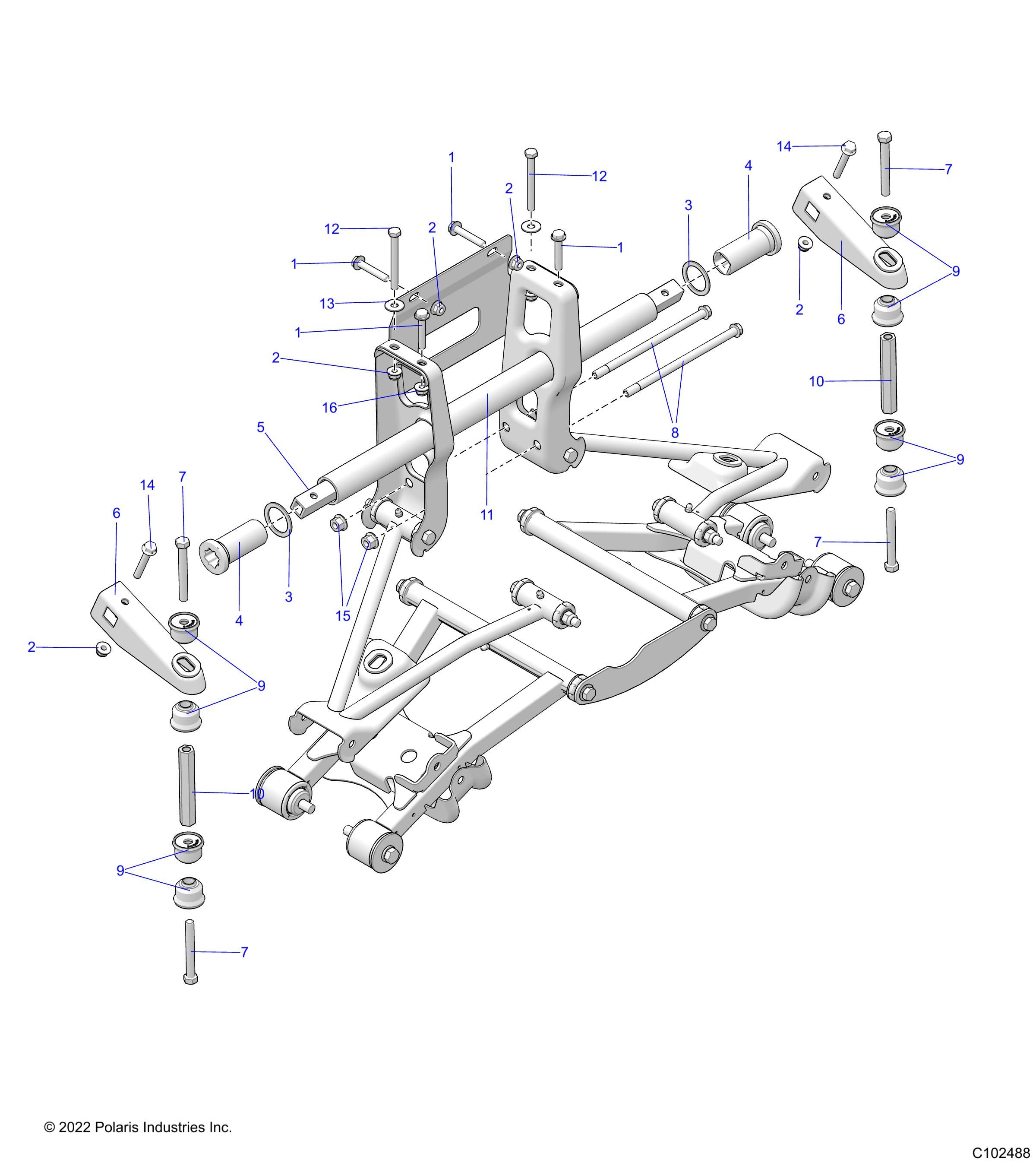 SUSPENSION TORSION BAR POUR SPORTSMAN 570 6X6 2023