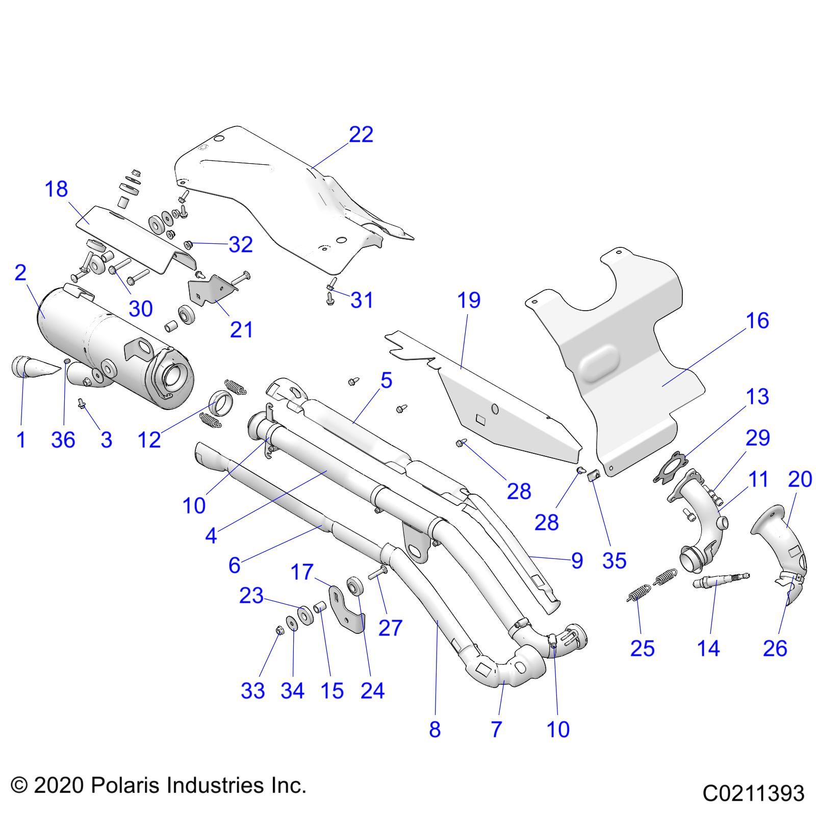 MOTEUR ECHAPPEMENT POUR SPORTSMAN 570 EUZUG TRACTOR 2022