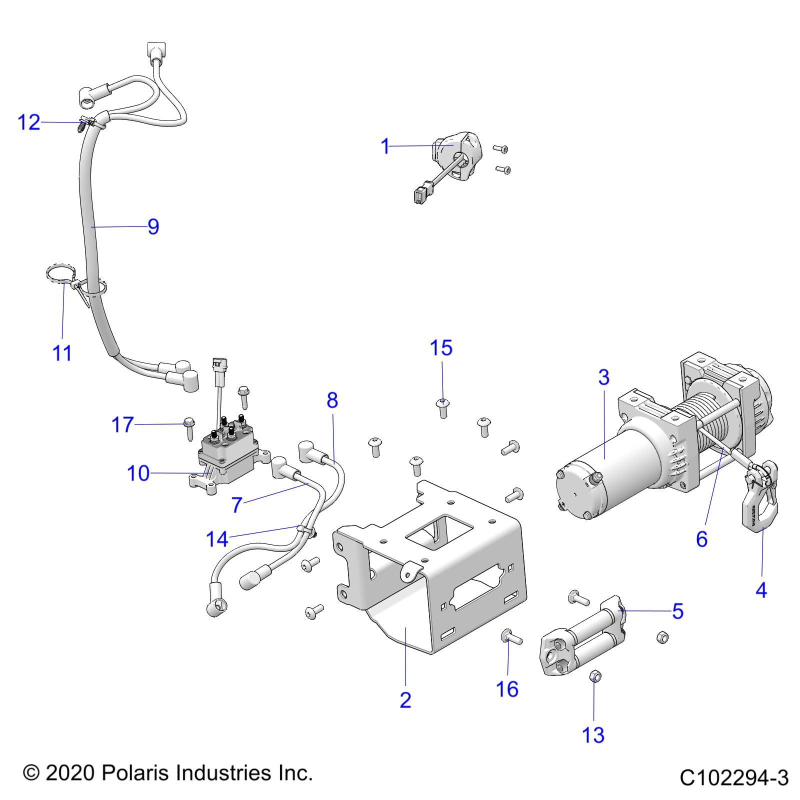 CHASSIS TREUIL POUR SPORTSMAN 570 HUNTER PACKAGE 2021