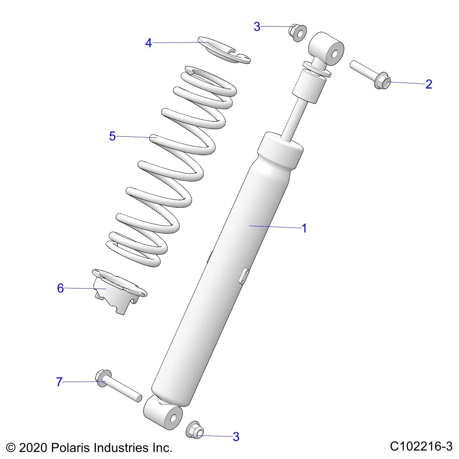 SUSPENSION SHOCK REAR POUR SPORTSMAN 850 HIGH LIFTER 2023