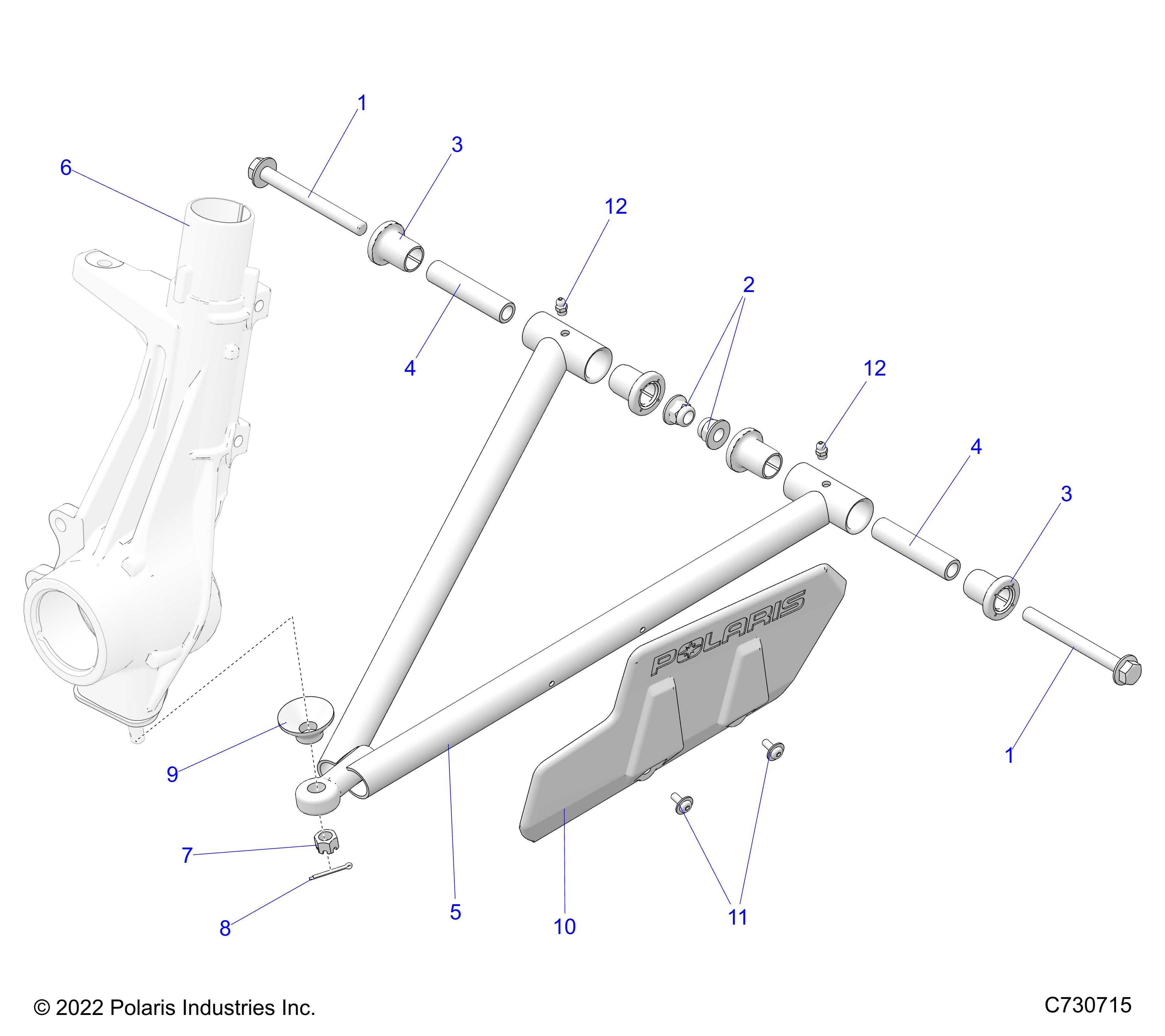 SUSPENSION A ARM AND STRUT MOUNTING POUR RANGER 570 FULL SIZE R01 2023