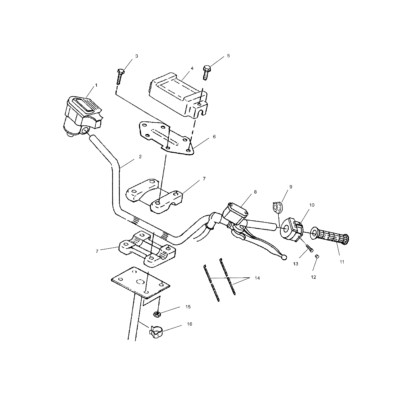 CARROSSERIE GUIDON POUR TRAIL BLAZER 400 2003