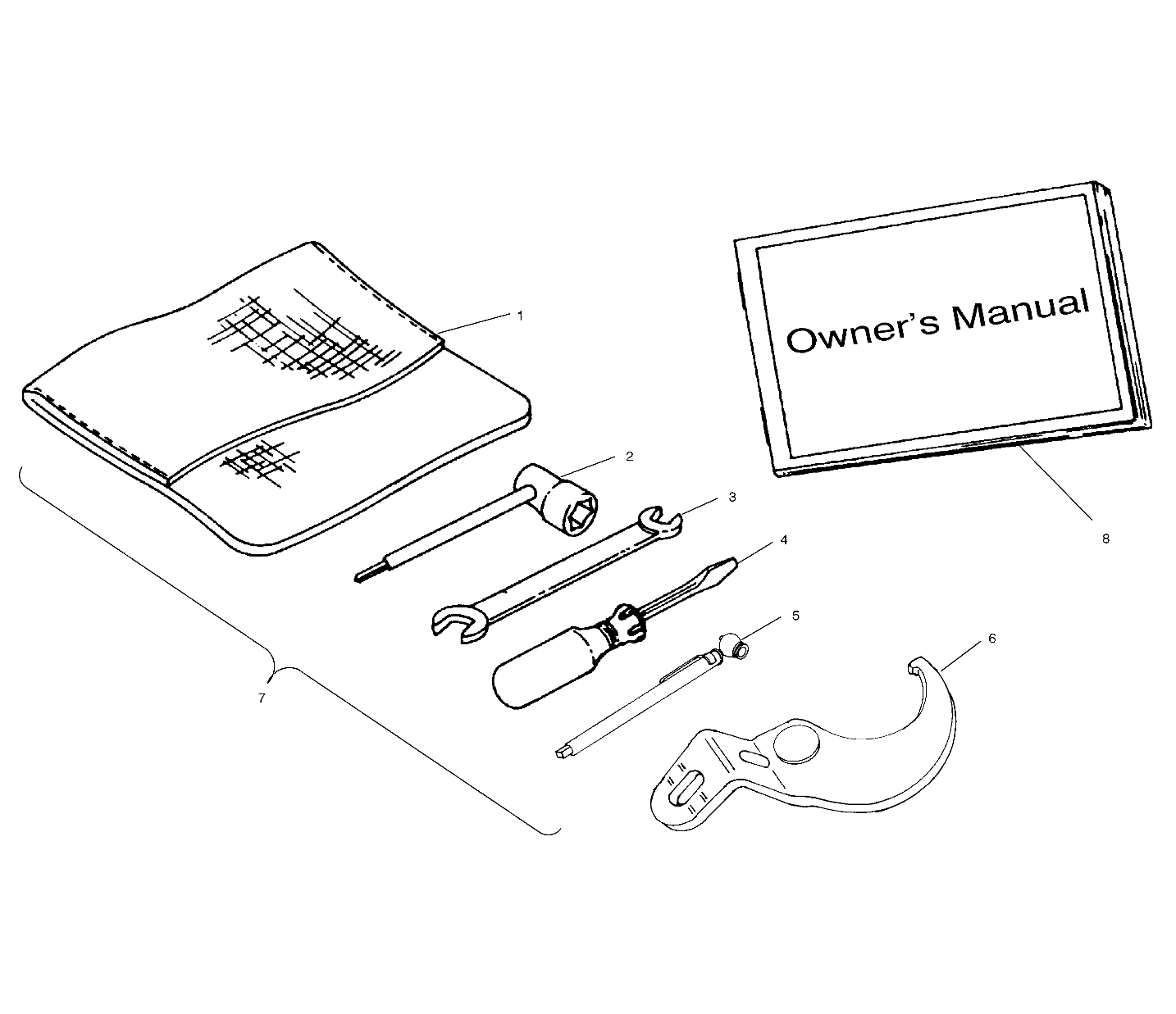 REFERENCES TROUSSE A OUTILS POUR TRAIL BLAZER 400 2003