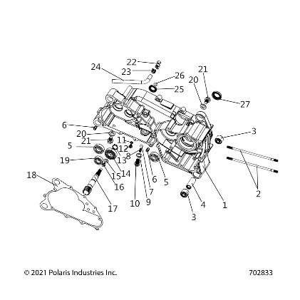 ENGINE CRANKCASE COMP LEFT POUR RZR 200 TLD MD R01 2023