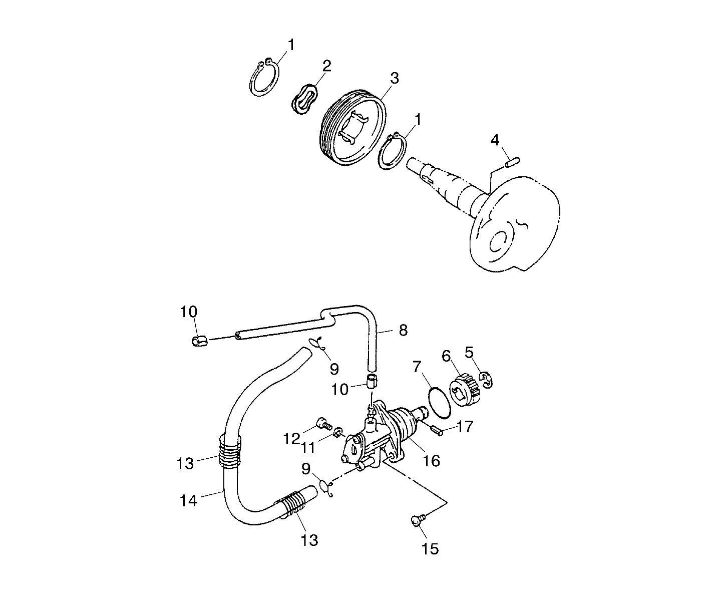 CARROSSERIE ASSEMBLAGE POMPE A HUILE POUR A03KA09CA PREDATOR 90 2003