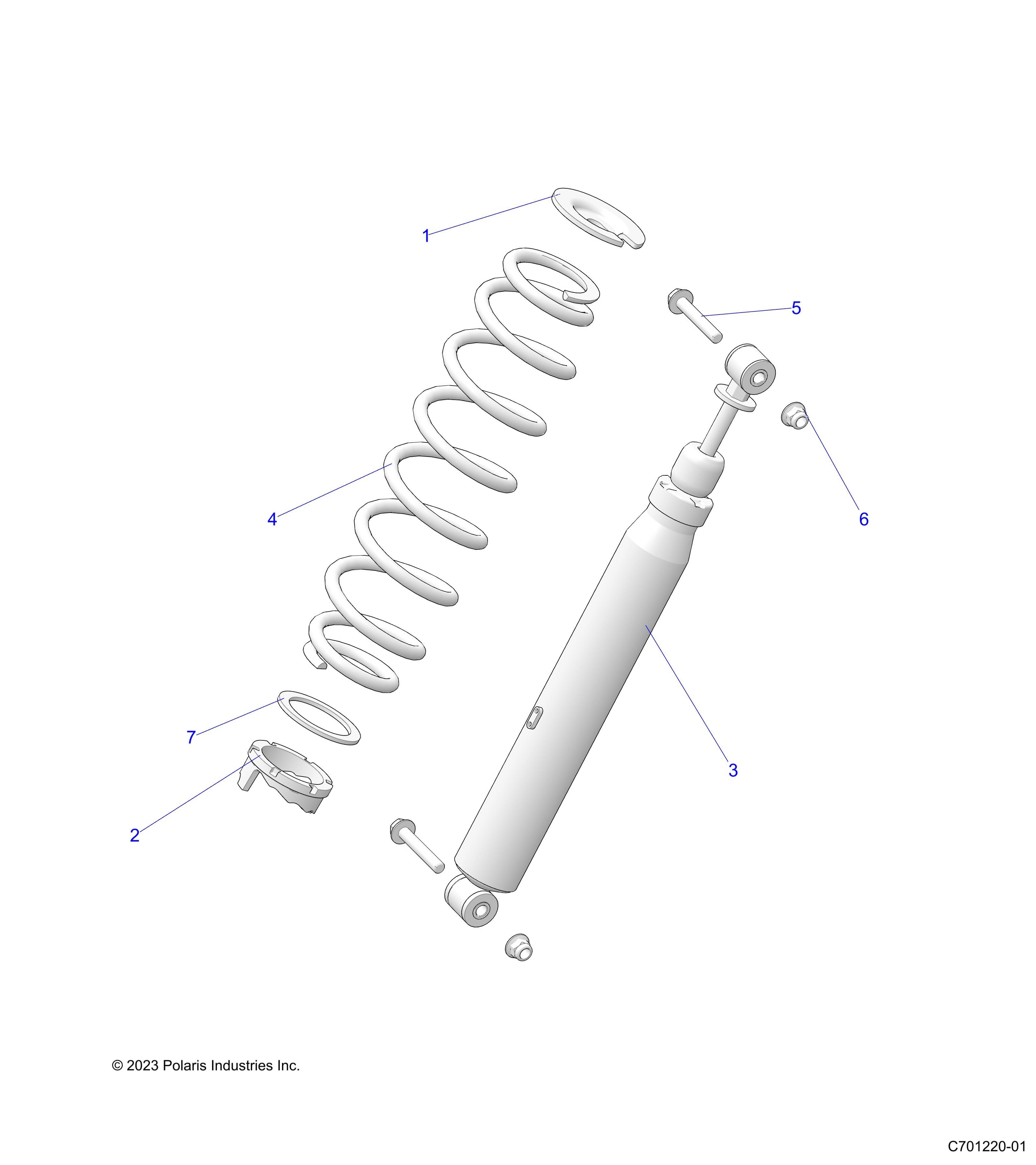 SUSPENSION MONTAGE AMORTISSEUR ARRIERE POUR RANGER XP 1000 NSTR ULTIMATE TRAIL BOSS 2023