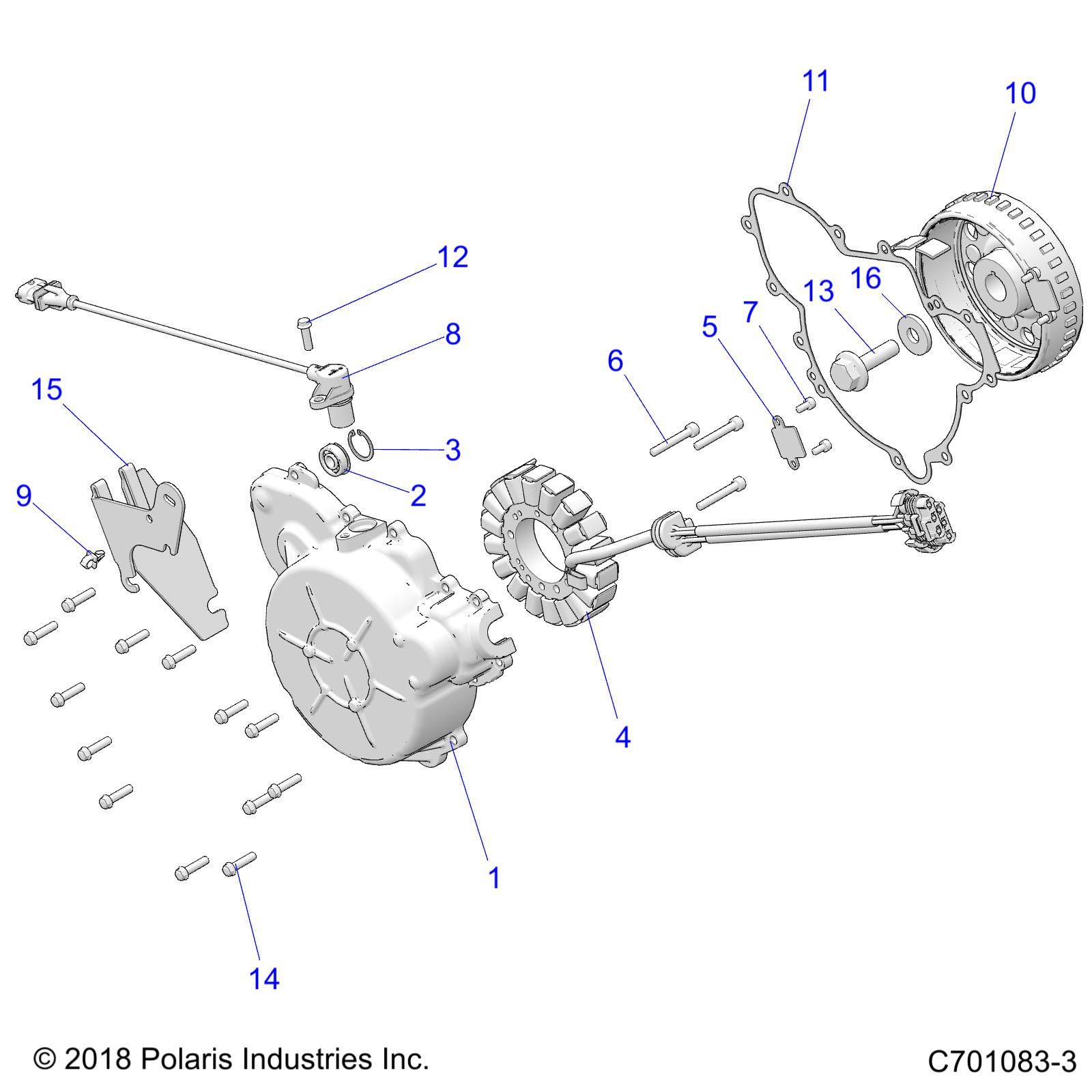 MOTEUR STATOR ET CARTER POUR RZR TRAIL S 1000 EPS 2023