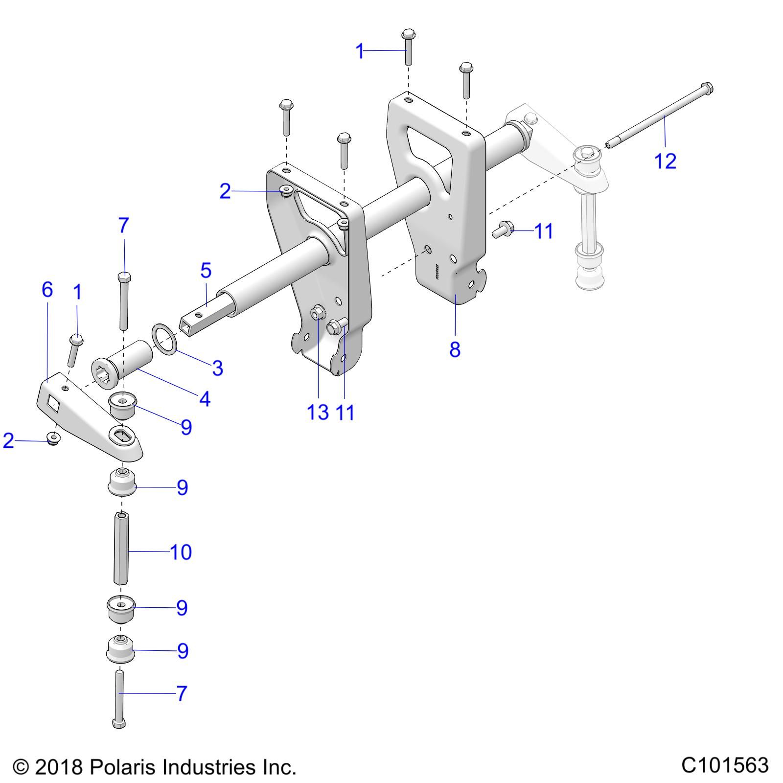 SUSPENSION BARRE DE TORSION POUR SPORTSMAN 570 EPS 2022