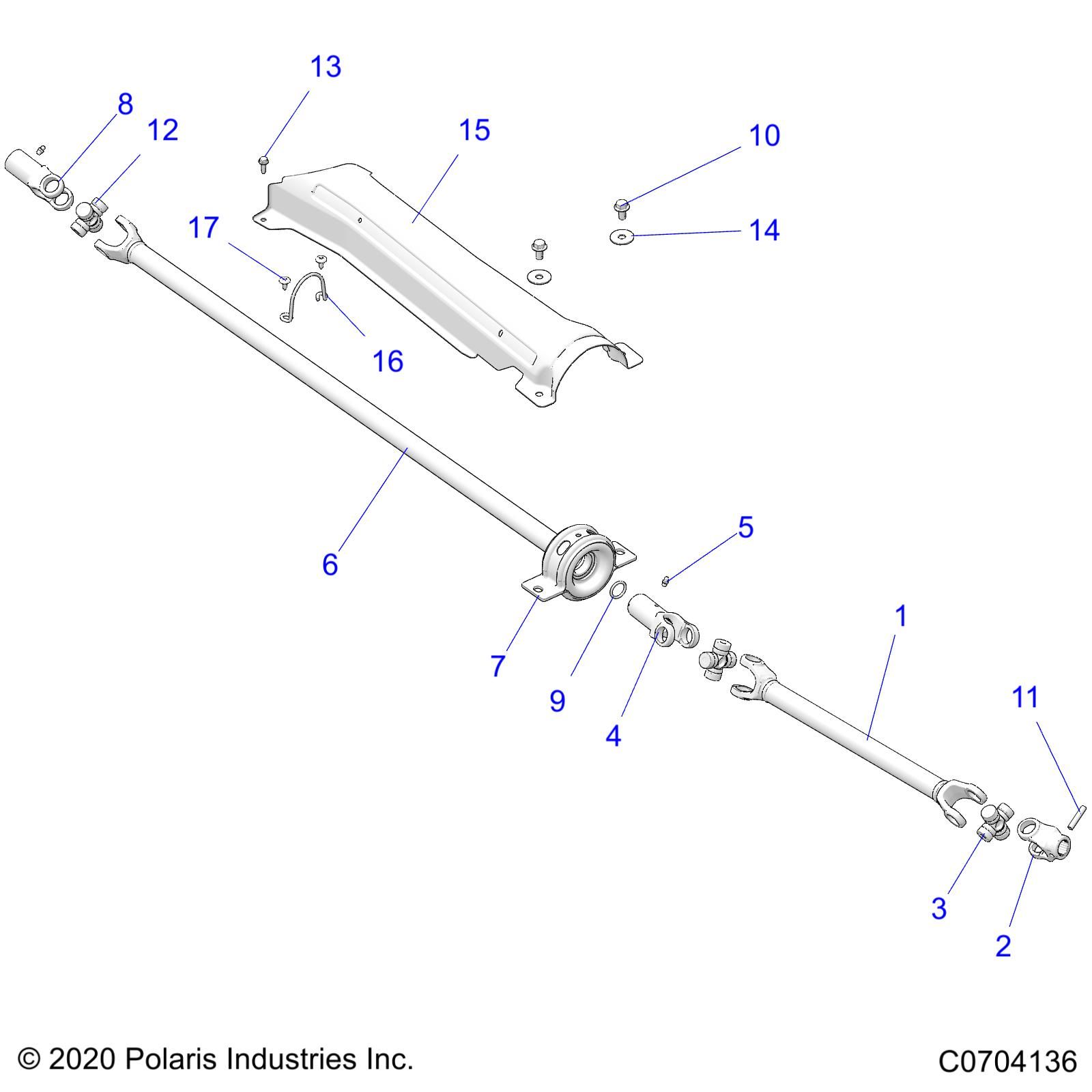 TRANSMISSION ARBRE PROPULSION AVANT POUR RZR XP 1000 HIGH LIFTER 2021