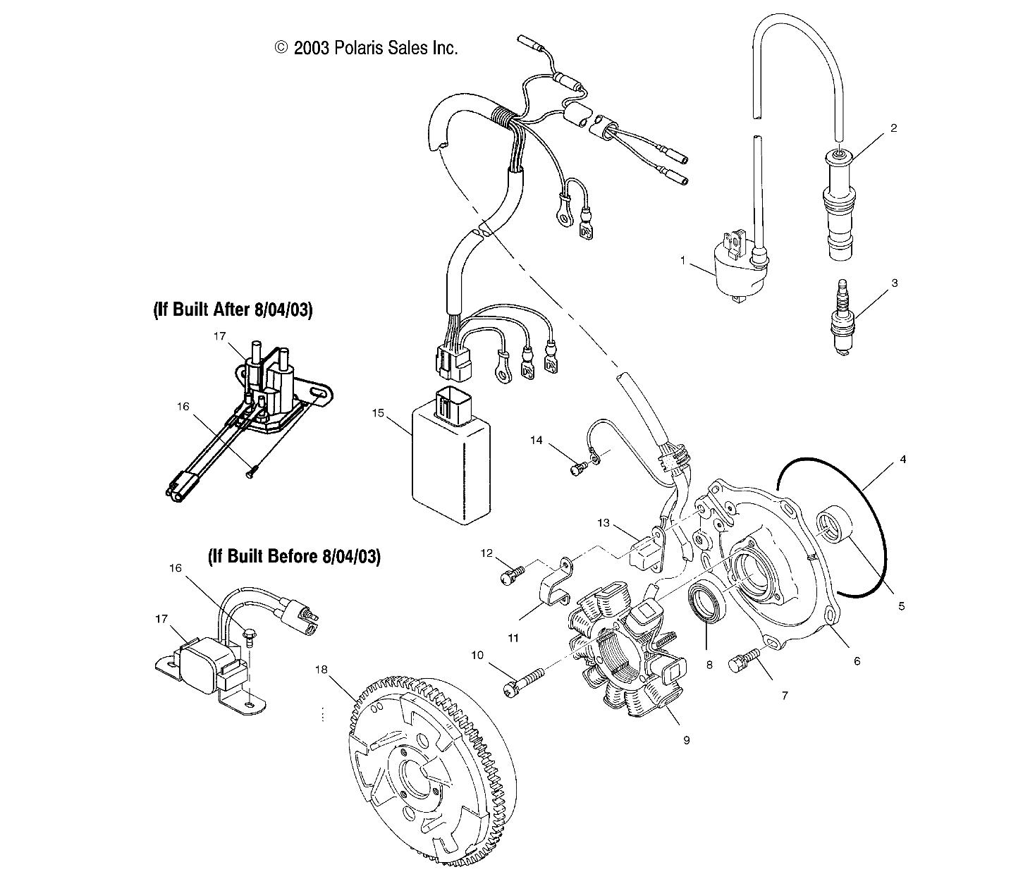 MOTEUR MAGNETO POUR A04JD50AA ATP 500 4X4 2004
