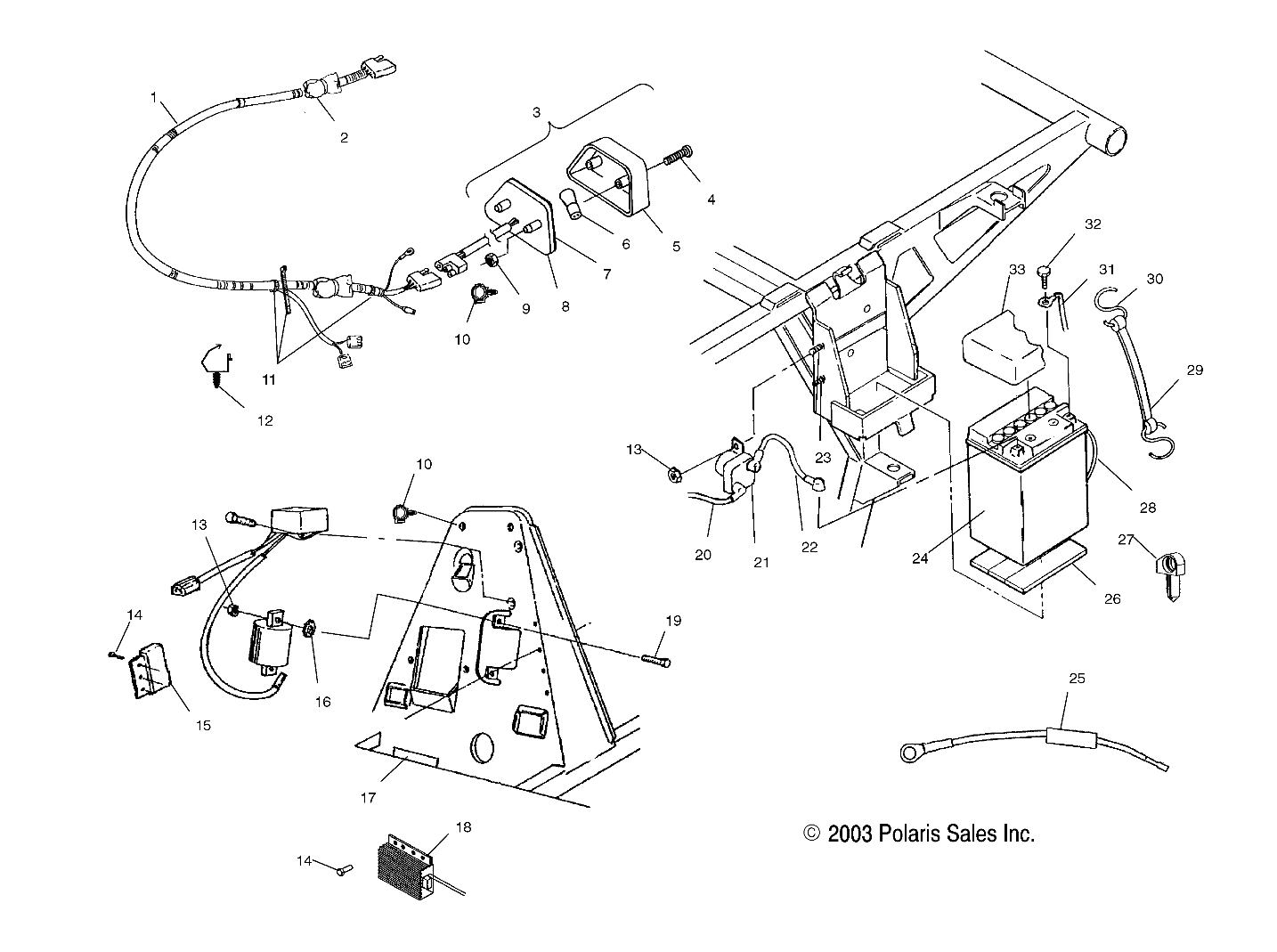 ELECTRIQUE FEUX ARRIERE POUR TRAIL BOSS 330 2003