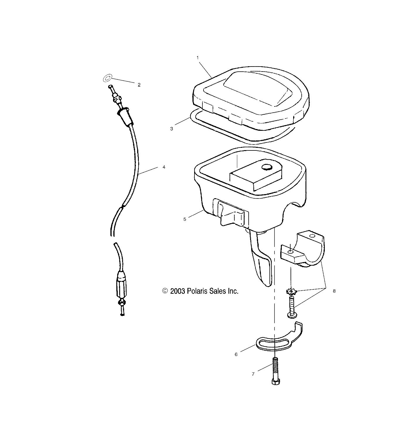 COMMANDES ACCELERATEURCABLE POUR A04CH50AA SPORTSMAN 500 2004