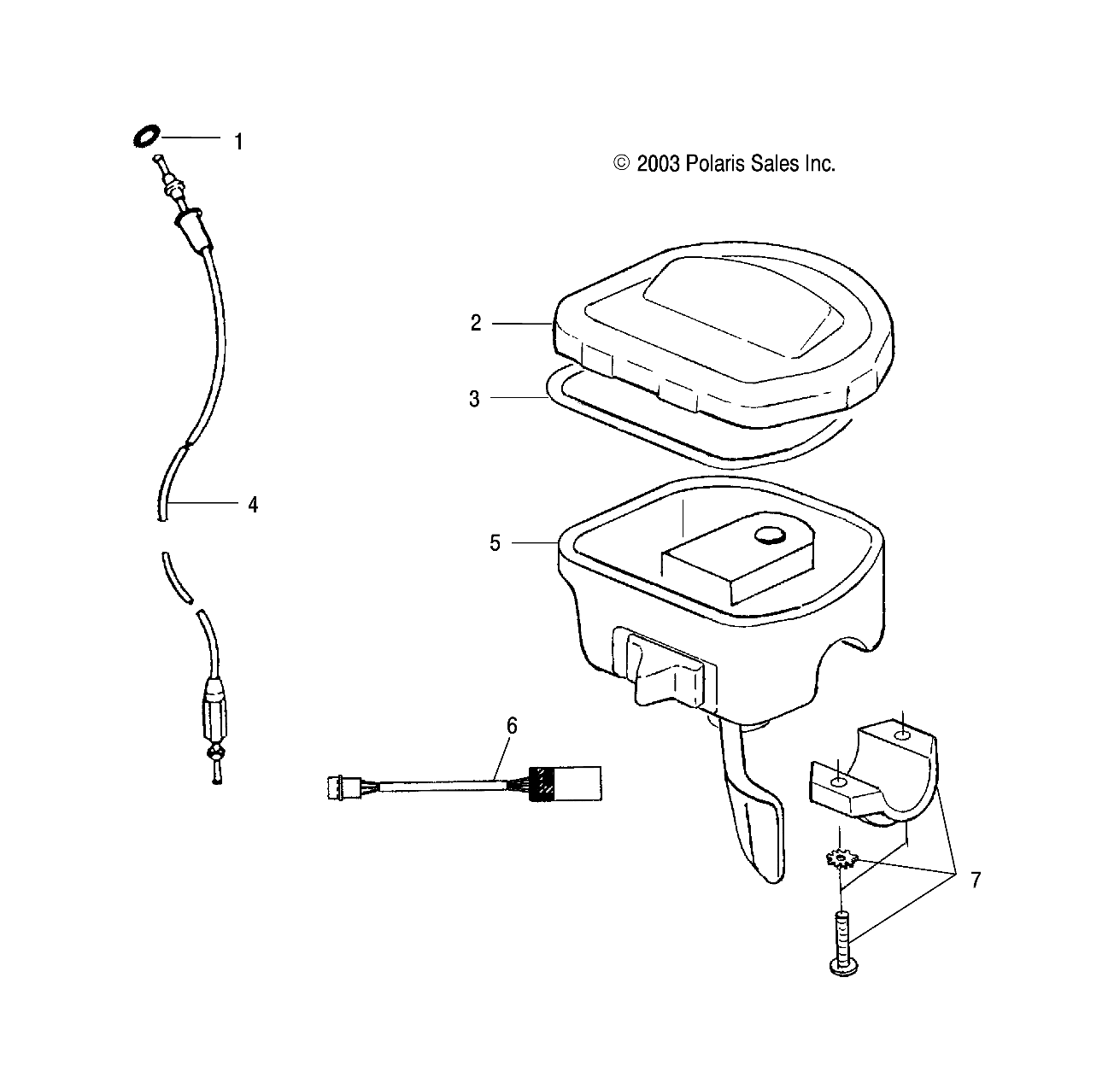 COMMANDES ACCELERATEURCABLE POUR A04CH59AF SPORTSMAN 600 2004