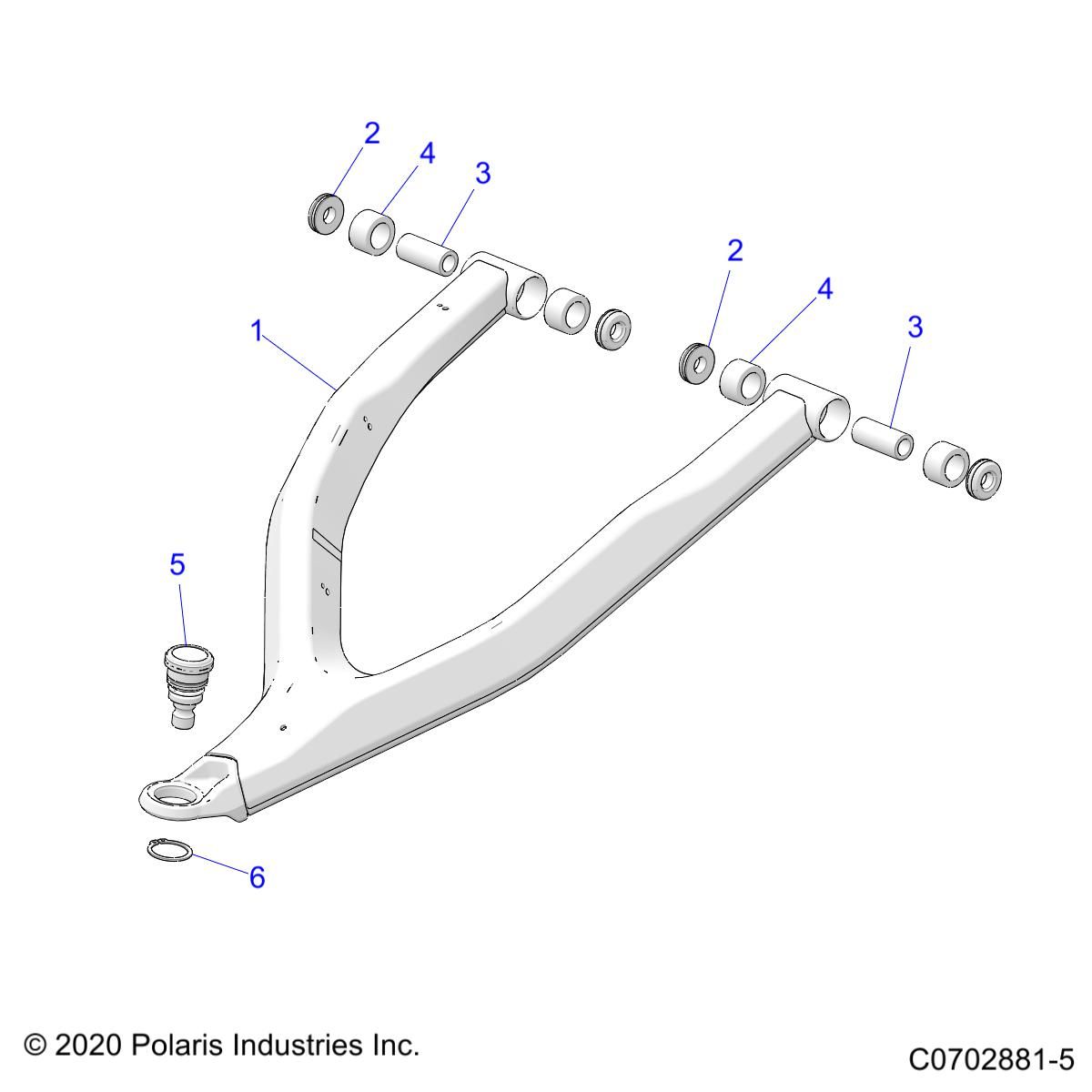 SUSPENSION FRONT CONTROL ARM UPPER POUR RZR PRO R ULTIMATE R01 2023