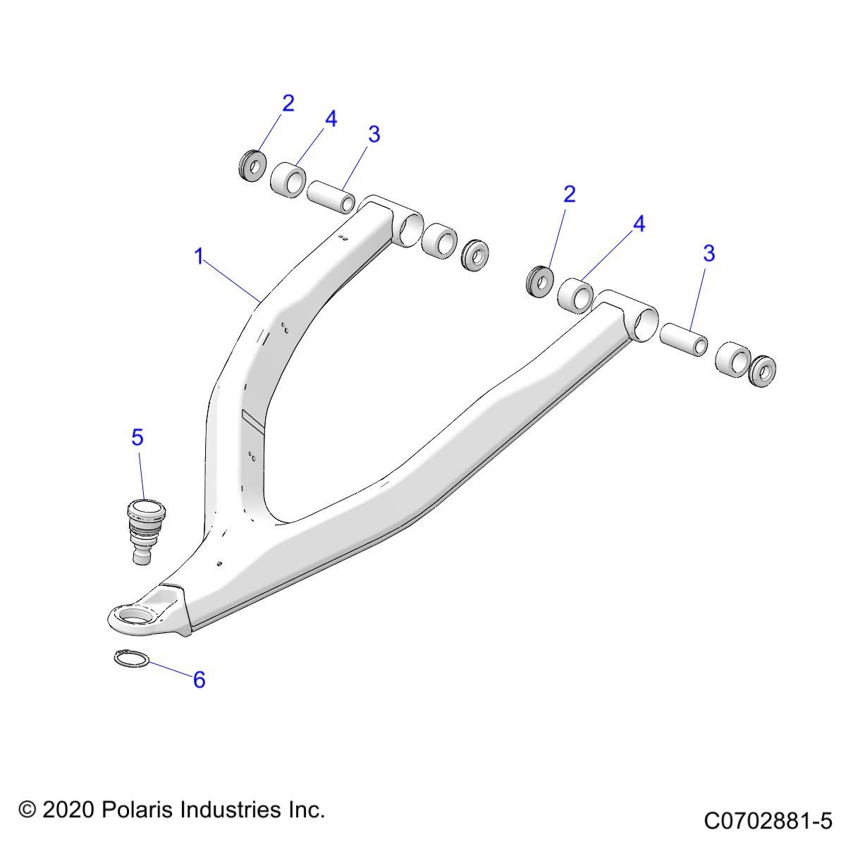 SUSPENSION FRONT CONTROL ARMS UPPER POUR RZR TURBO R 4 PREMIUM RC 2023