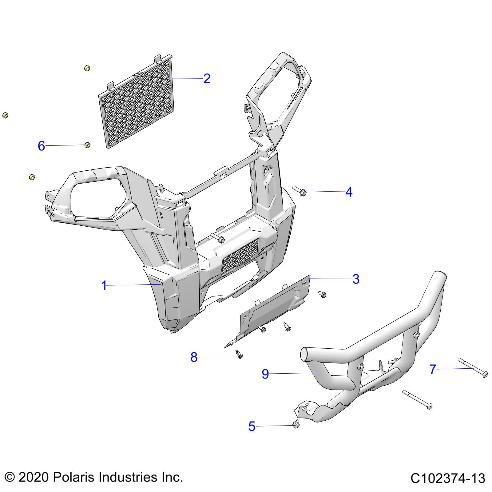 CARROSSERIE PARE CHOC AVANT POUR SCRAMBLER 850 48 2020