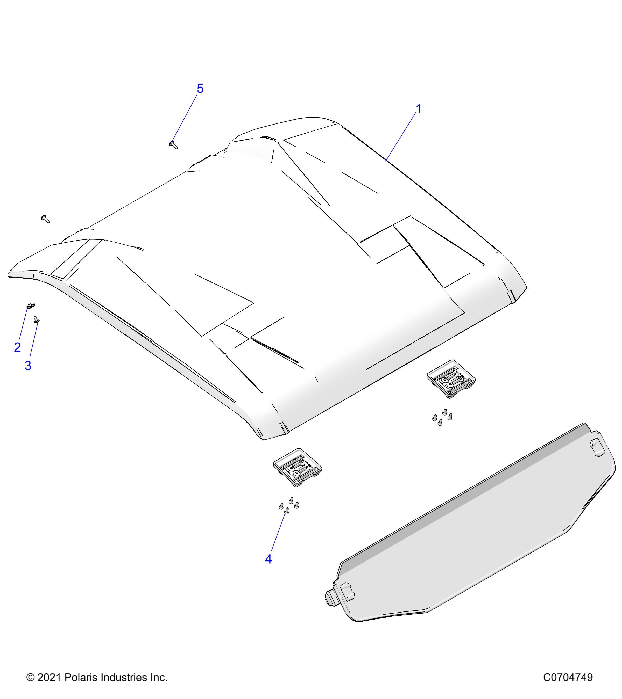 CARROSSERIE TOIT POUR RZR XP 1000 PREMIUM R01 2024