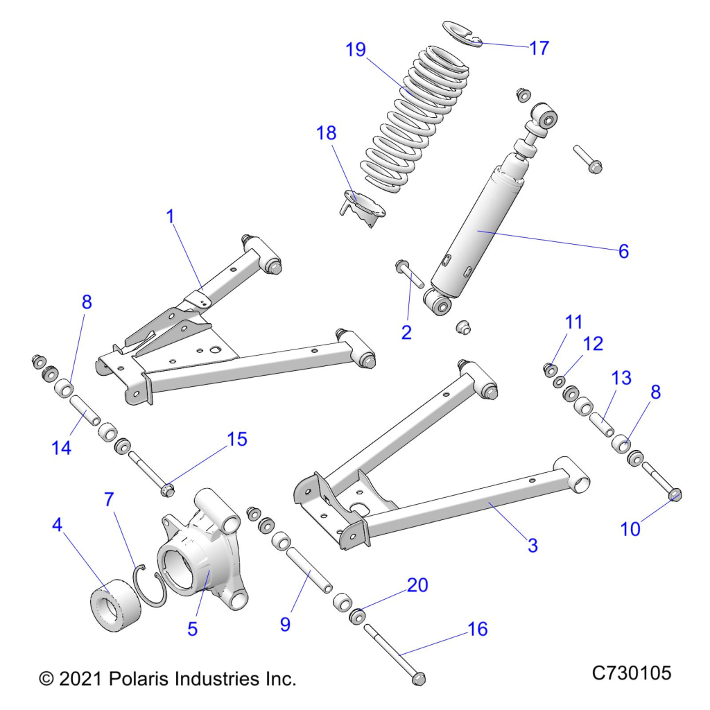 SUSPENSION REAR POUR RANGER CREW 570 2022
