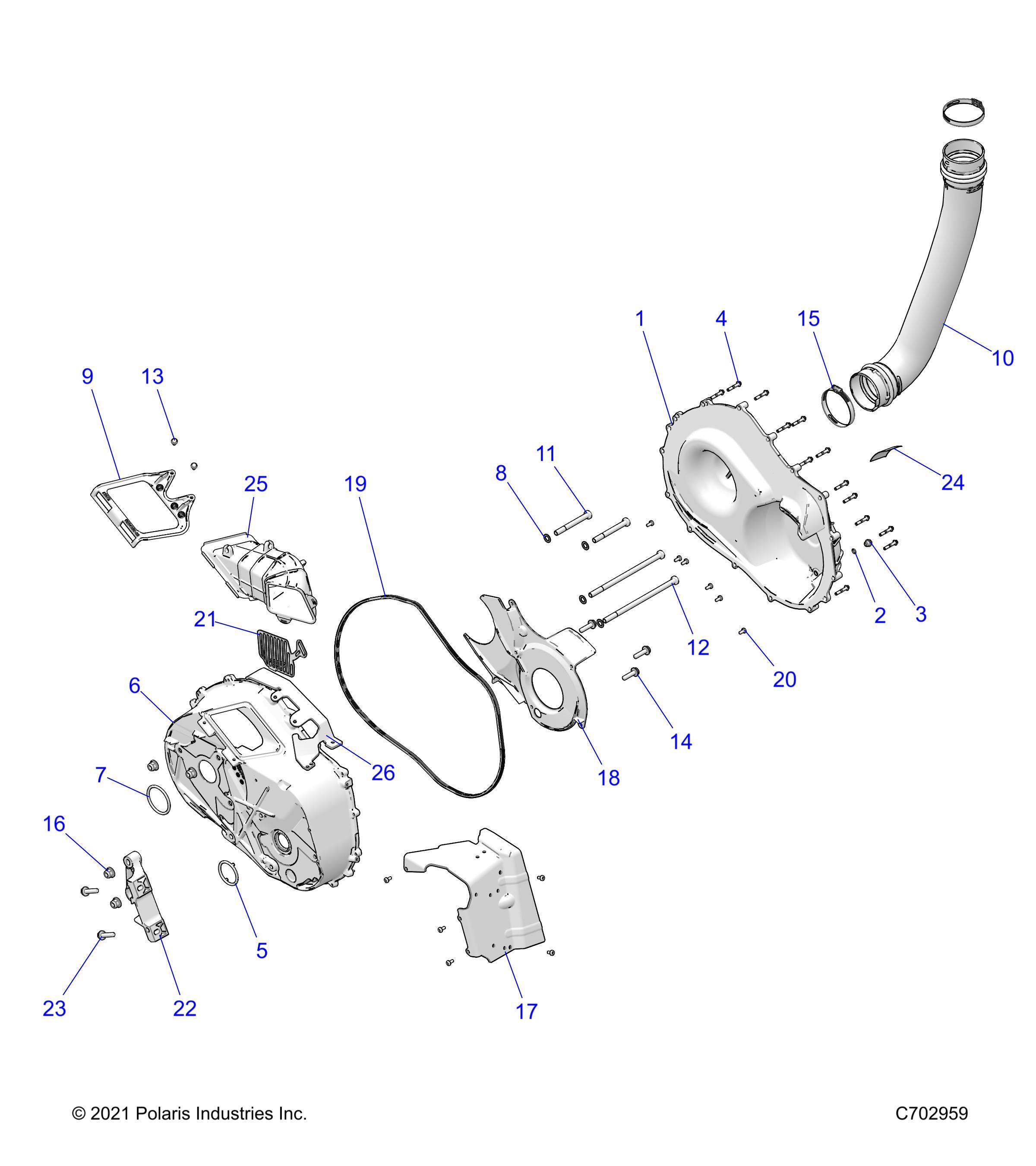 TRANSMISSION CARTER DEMBRAYAGE POUR RZR PRO XP SPORT 2022