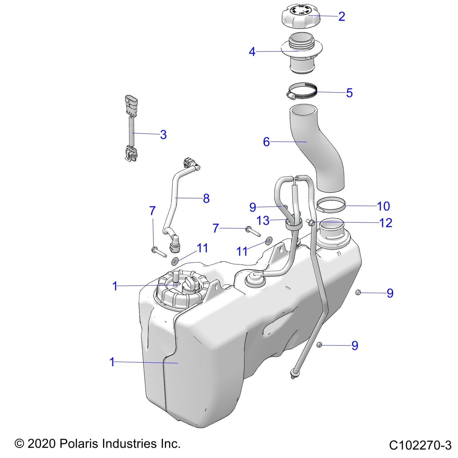 MOTEUR CIRCUIT ET RESERVOIR DE CARBURANT POUR SCRAMBLER XP 1000 EU 3PC 2022