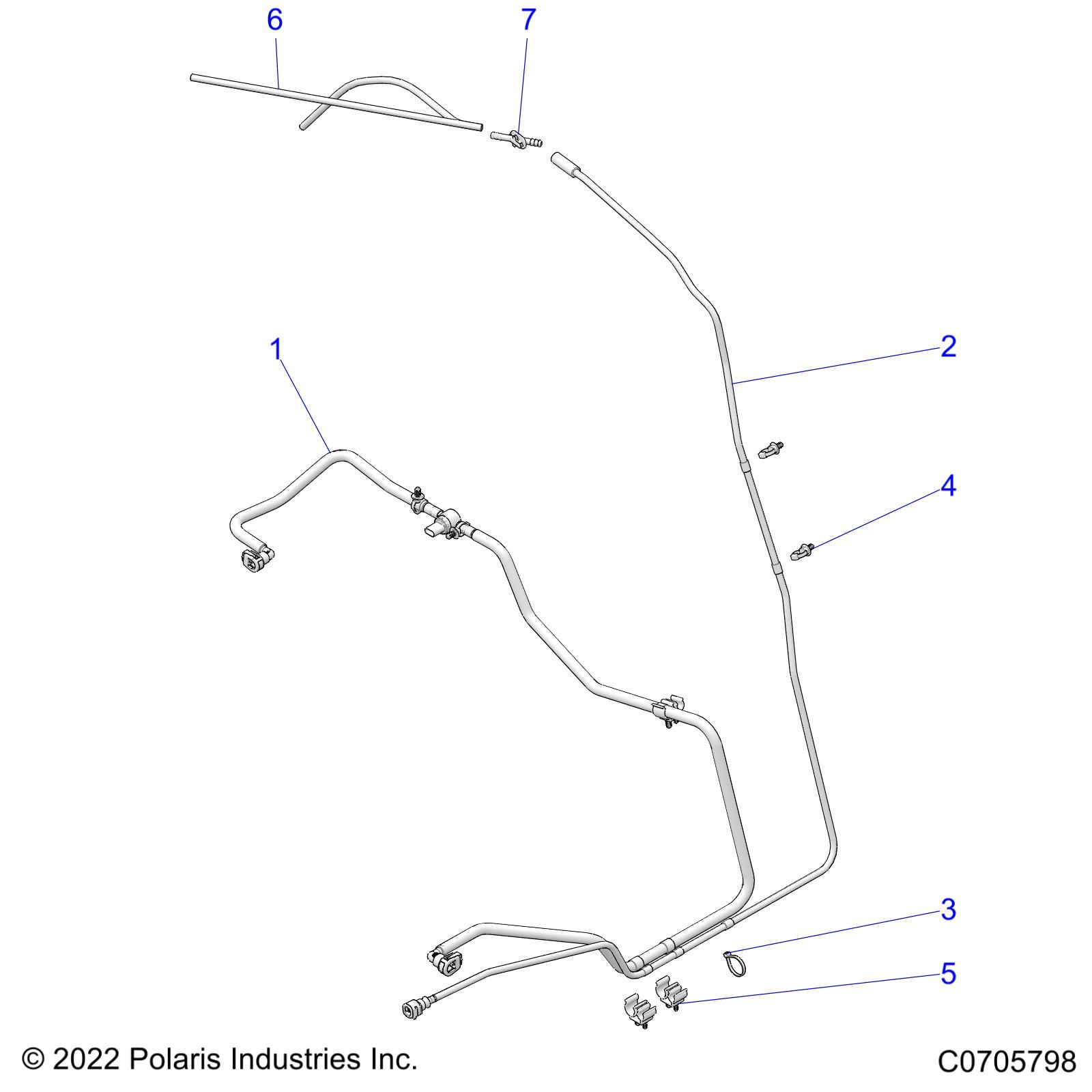 FUEL SYSTEM LINES STD POUR RZR 64 T 2022