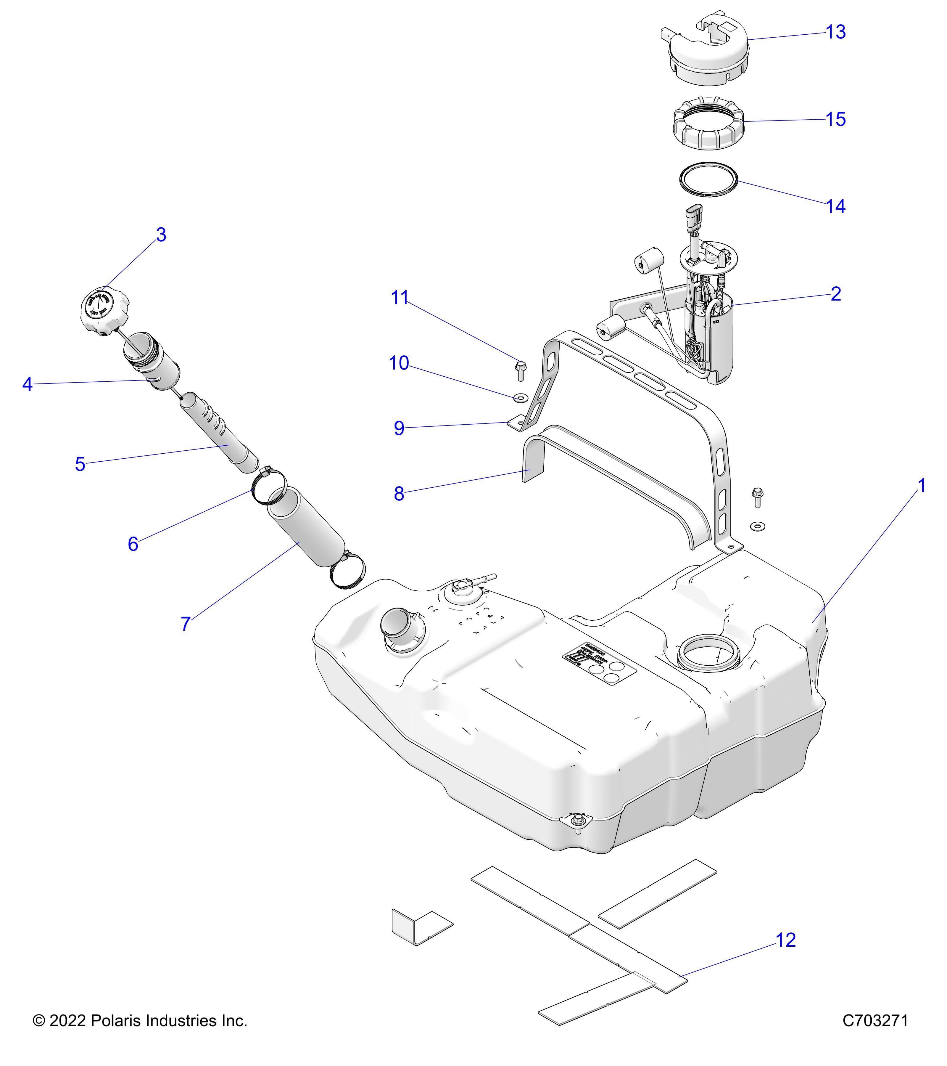 MOTEUR CIRCUIT ET RESERVOIR DE CARBURANT POUR RZR PRO R 4 SPORT R01 2023