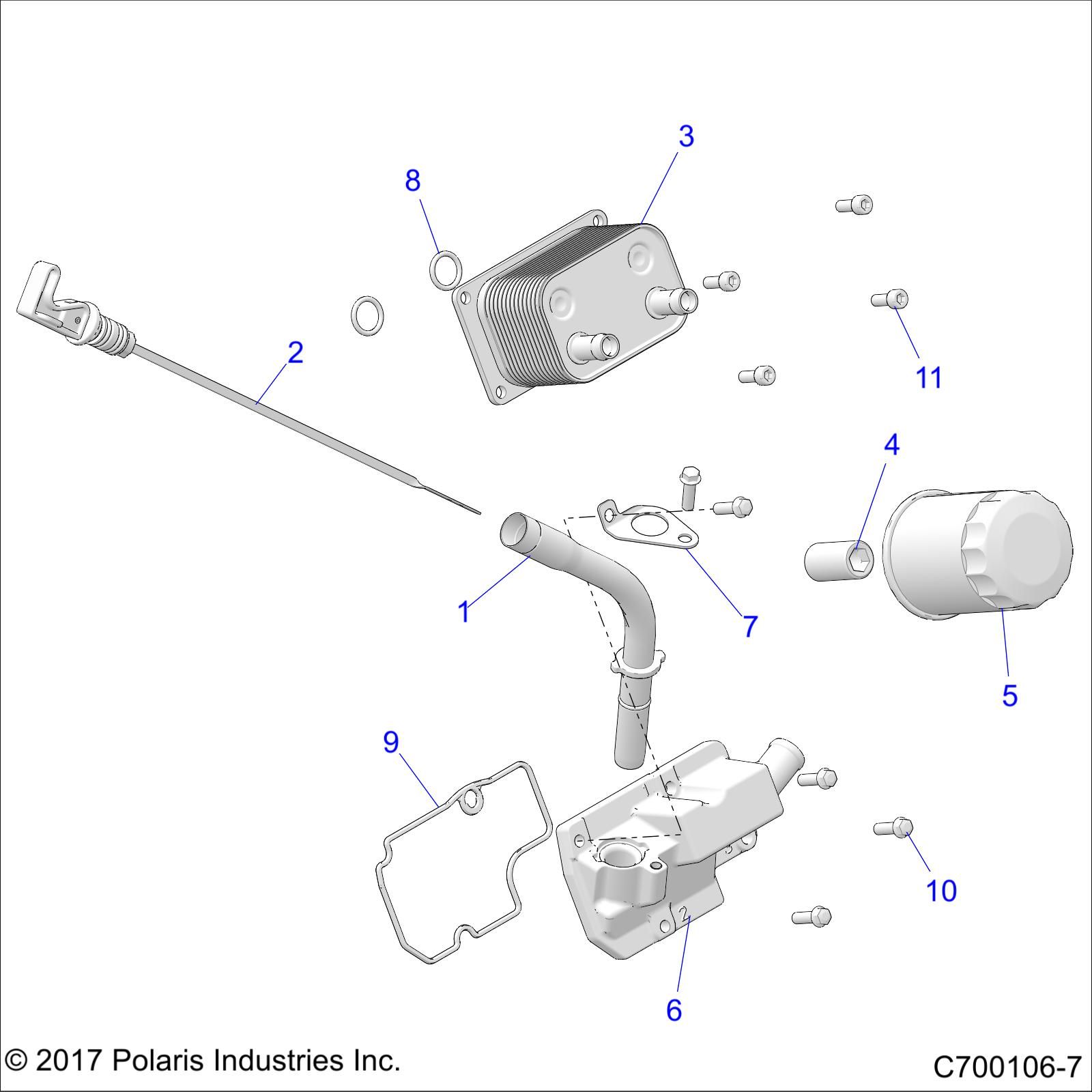 MOTEUR JAUGE ET FILTRE A HUILE POUR RZR XP 1000 TRACTOR 2022