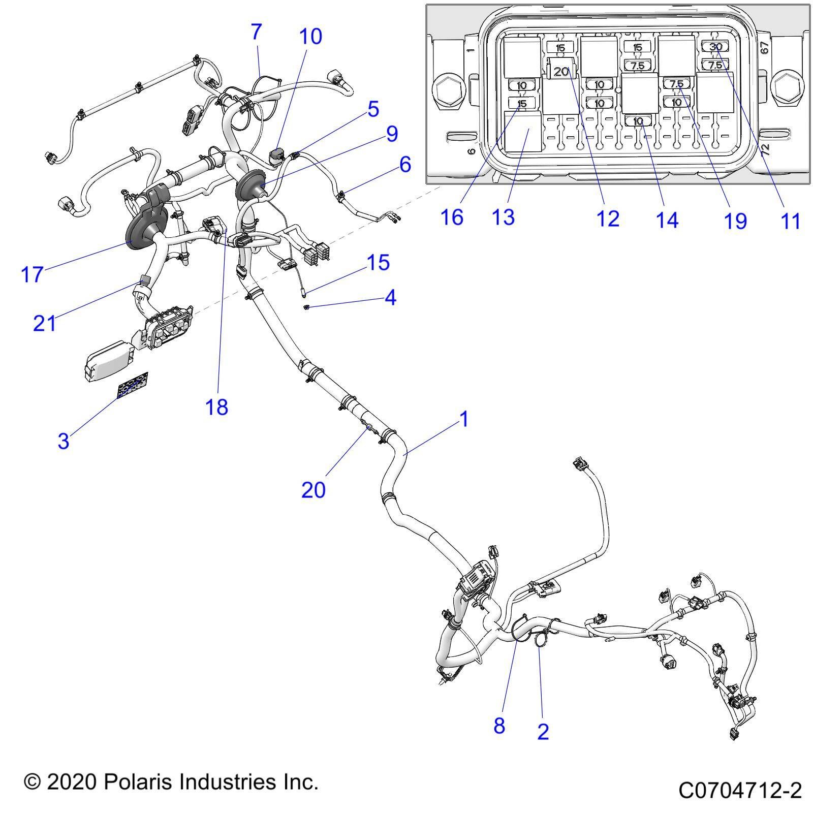 ELECTRIQUE FAISCEAU DE CABLE POUR RZR 900 TRAIL R02 2023