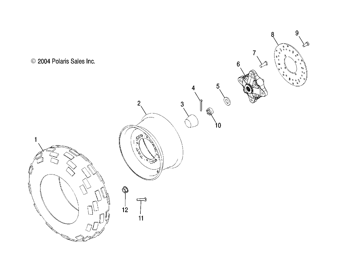 ROUES ROUE AVANT POUR ATP 330 4X4 QUAD 2005