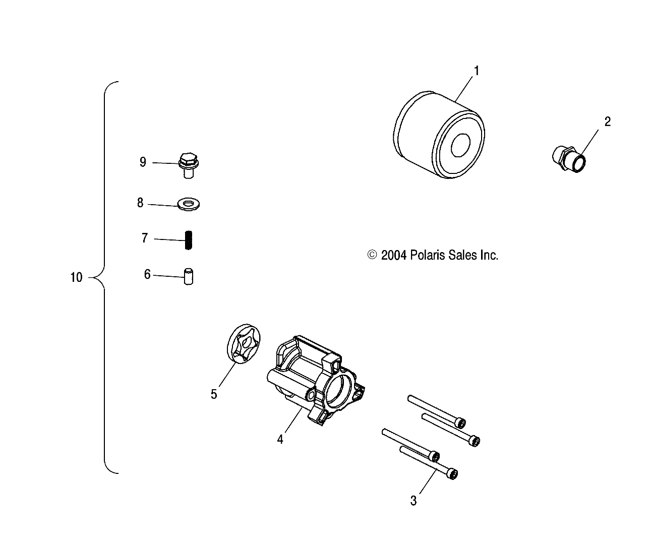CARROSSERIE POMPE A HUILE POUR A04CH59AF SPORTSMAN 600 2004