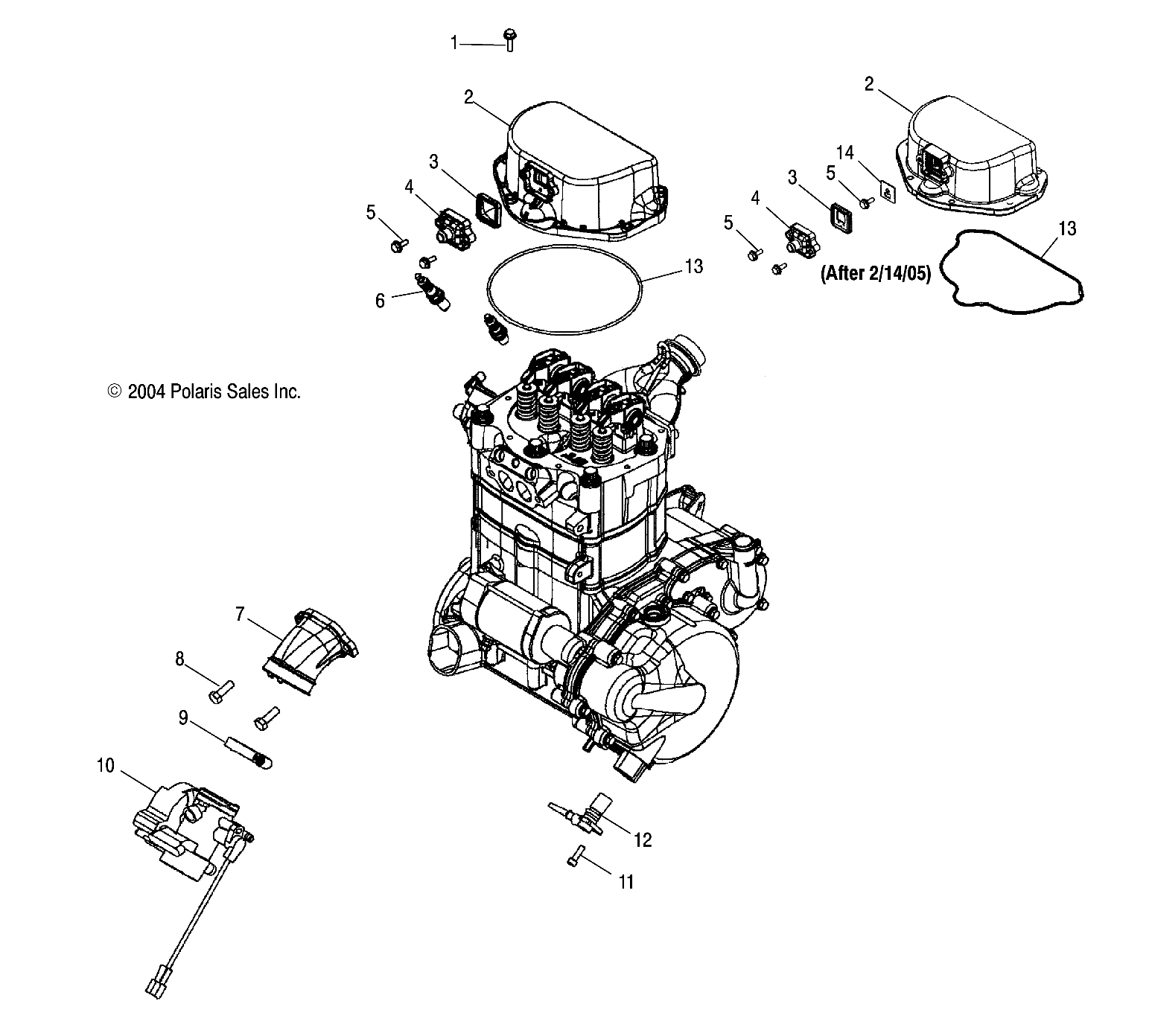 MOTEUR MONTAGE ACCELERATEUR POUR SPORTSMAN 700 EFI 2005