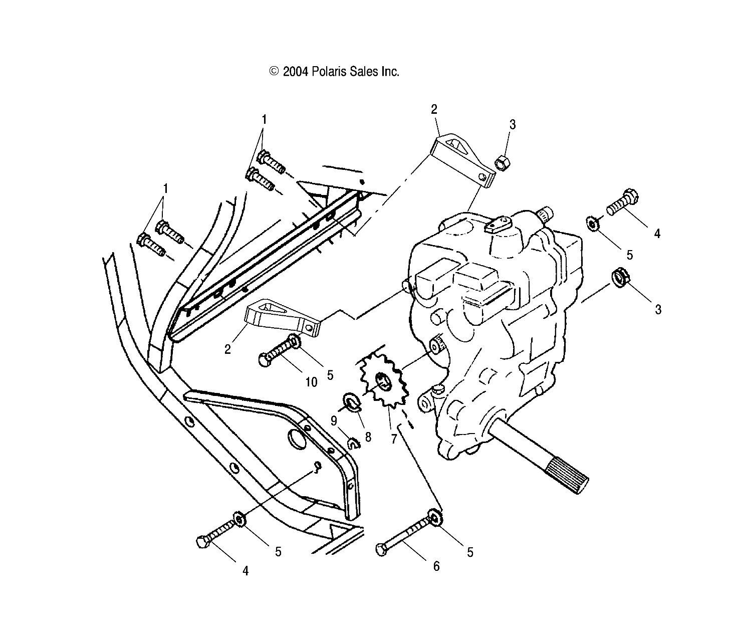 TRANSMISSION BOITE DE VITESSE POUR A04BG50AA SCRAMBLER 500 4X4 2004