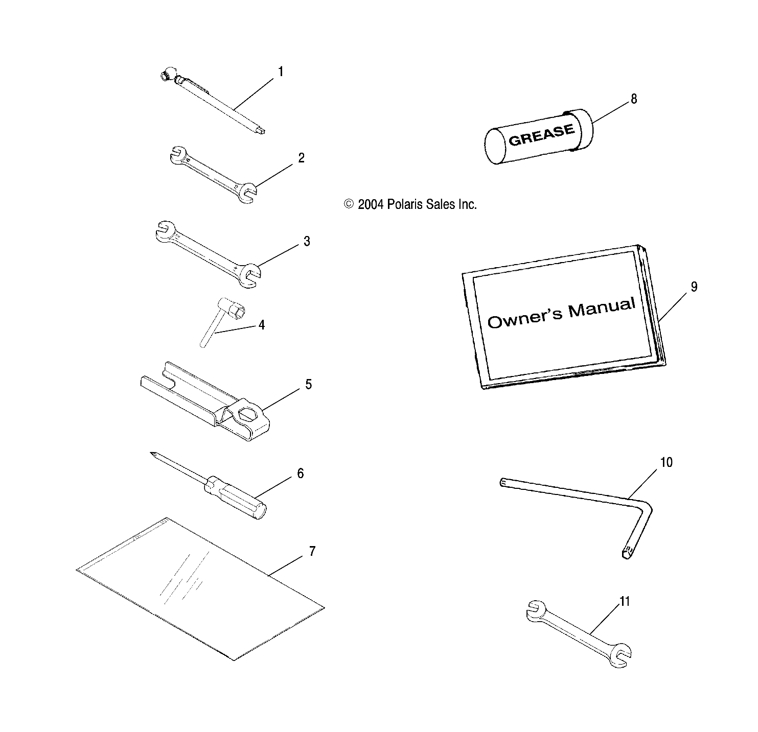REFERENCES TROUSSE A OUTILS POUR MAGNUM 330 4X4 2005