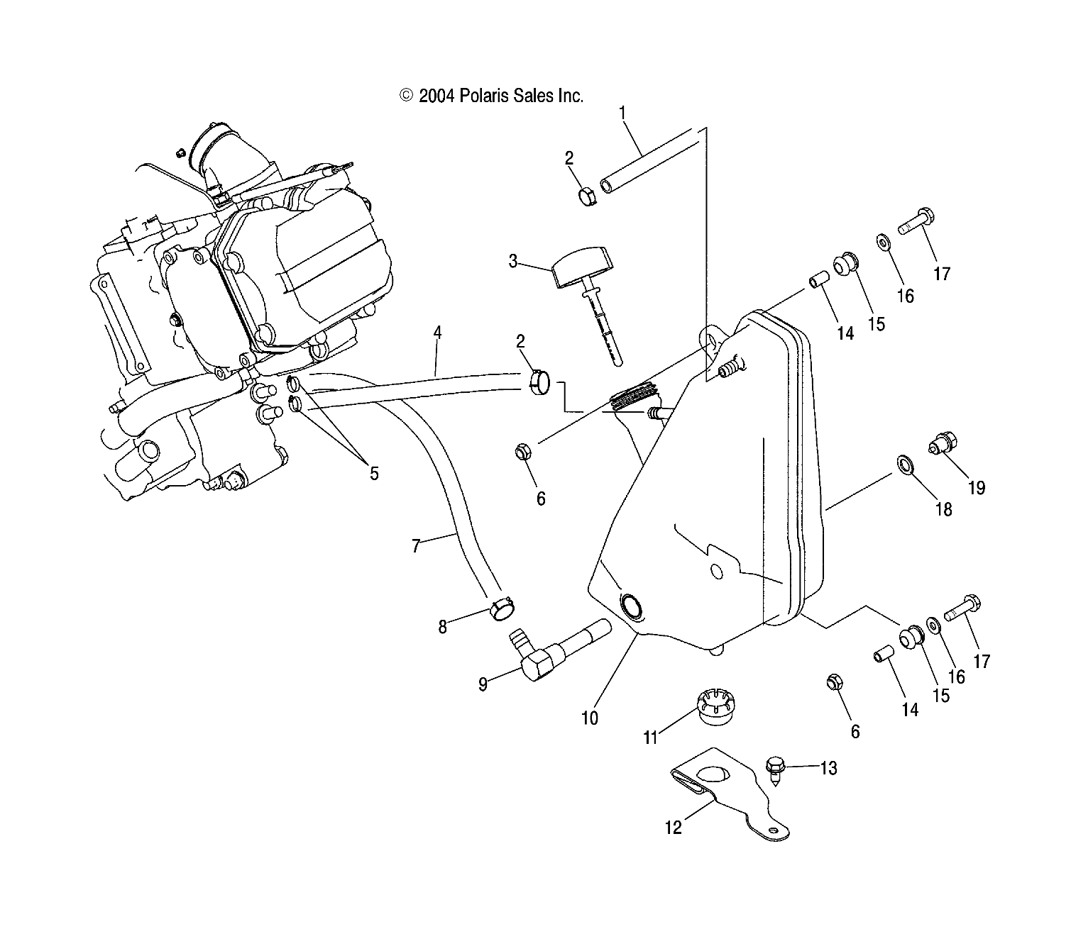 CARROSSERIE RESERVOIR DHUILE POUR A04JD50AA ATP 500 4X4 2004