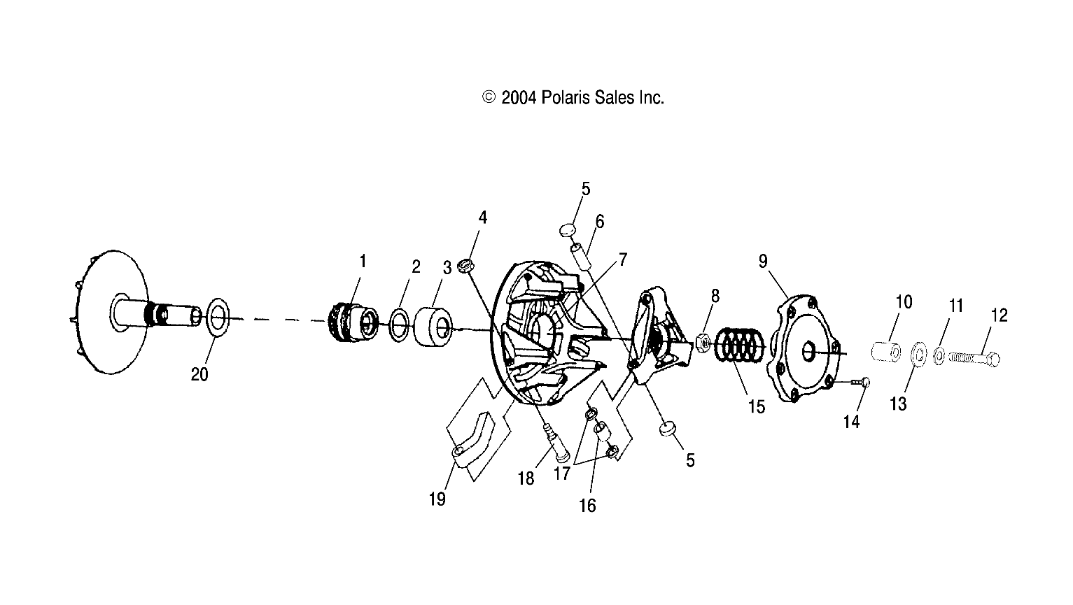 TRANSMISSION EMBRAYAGE POUR ATP 500 4X4 2005