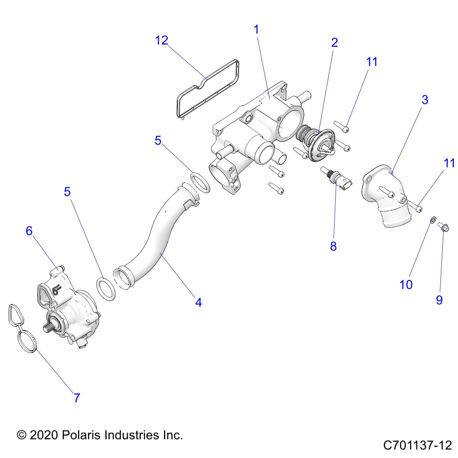 ENGINE WATERPUMP AND RELATED POUR RZR PRO R DYNAMIX 2022