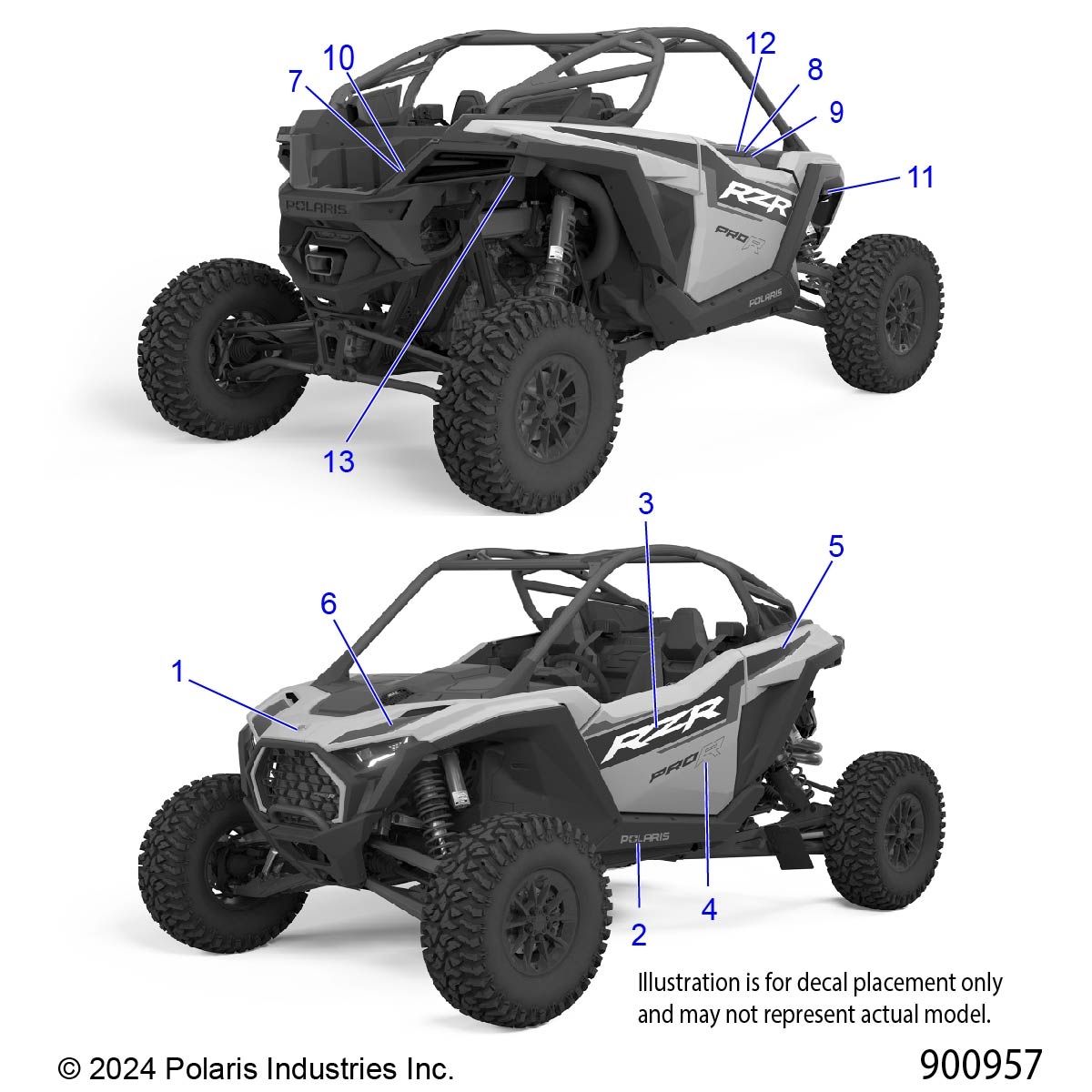 CARROSSERIE AUTOCOLLANTS DESIGN POUR RZR PRO R SPORT 2025