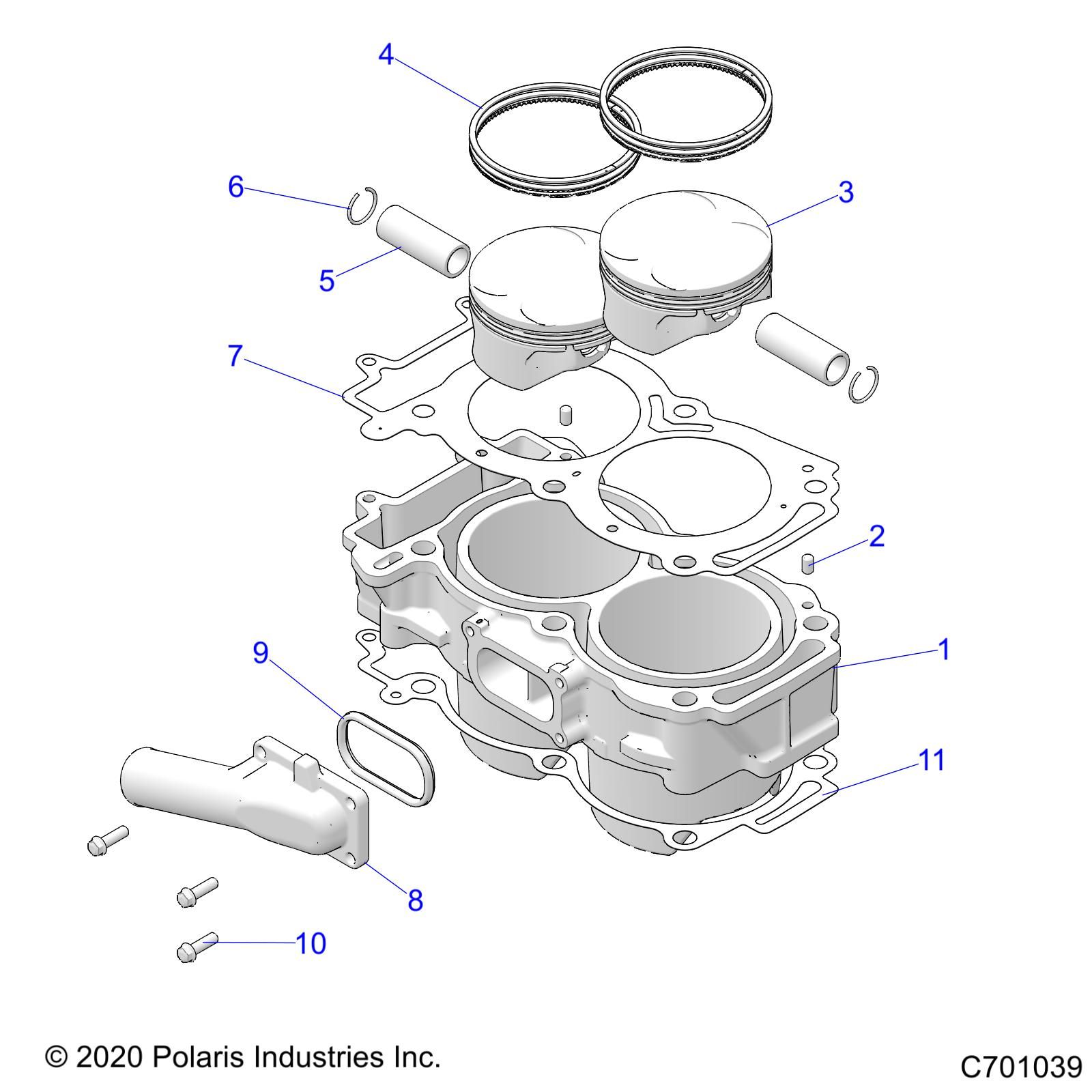 MOTEUR CYLINDRE ET PISTON POUR RZR XP 4 1000 RCPREMIUM 2022